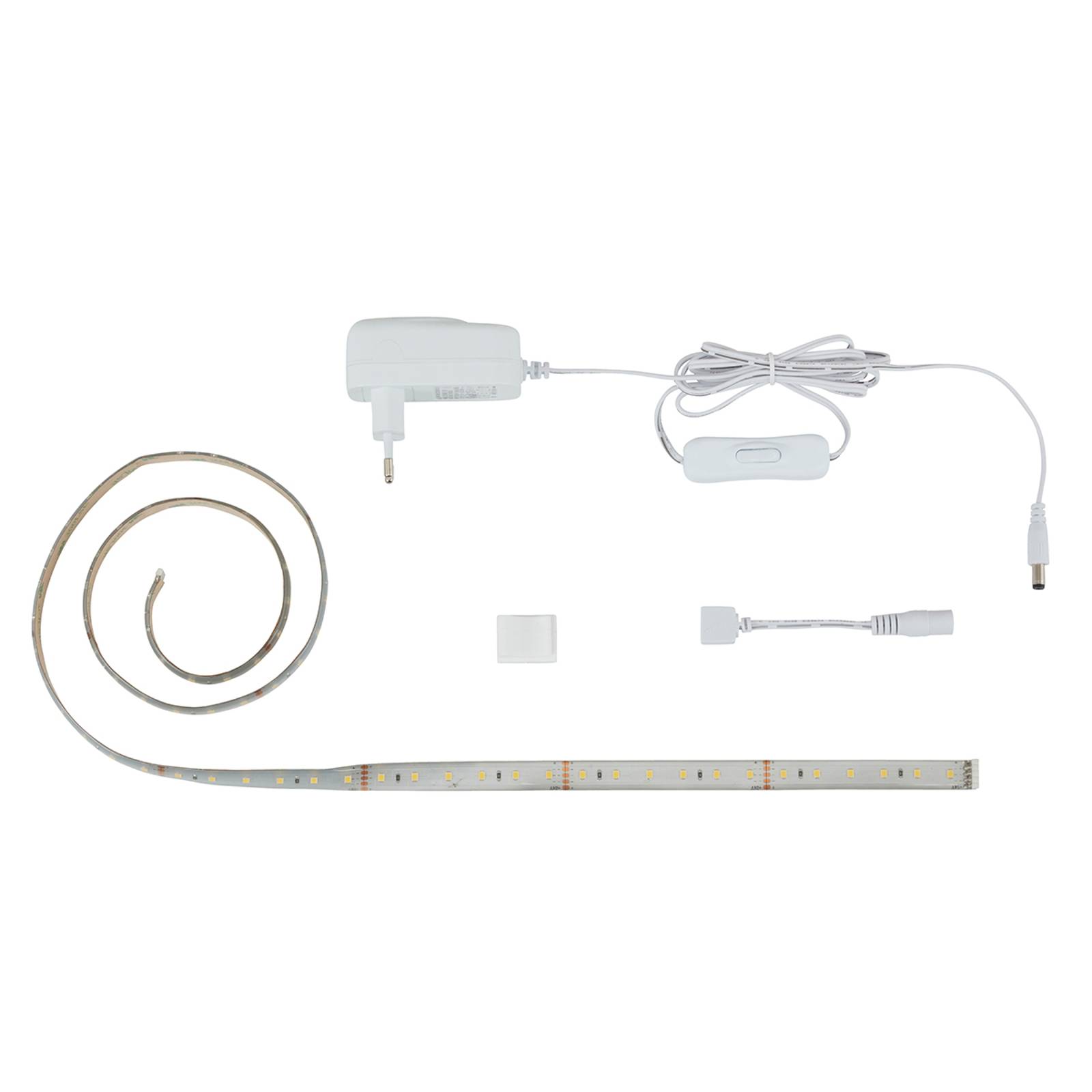 Hopeanvärinen LED-nauha 100 cm, kytkin