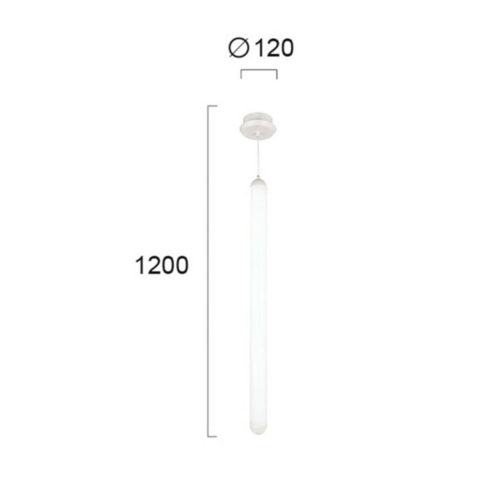LED-riippuvalaisin Calypso lasia, valkoinen