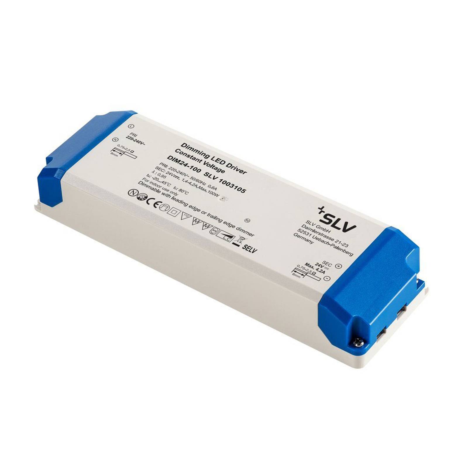 SLV-LED-muuntaja 24V, 100W, TRIAC-himmennys