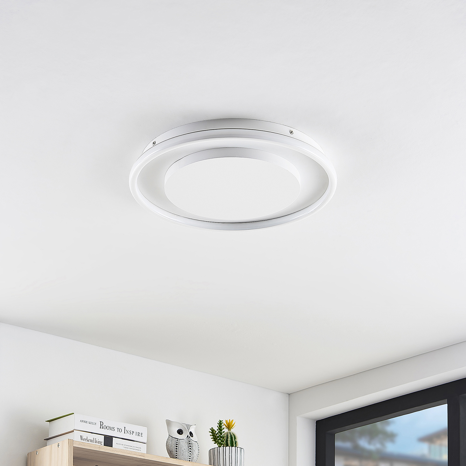 Lucande Murna -LED-kattovalaisin, Ø 46 cm