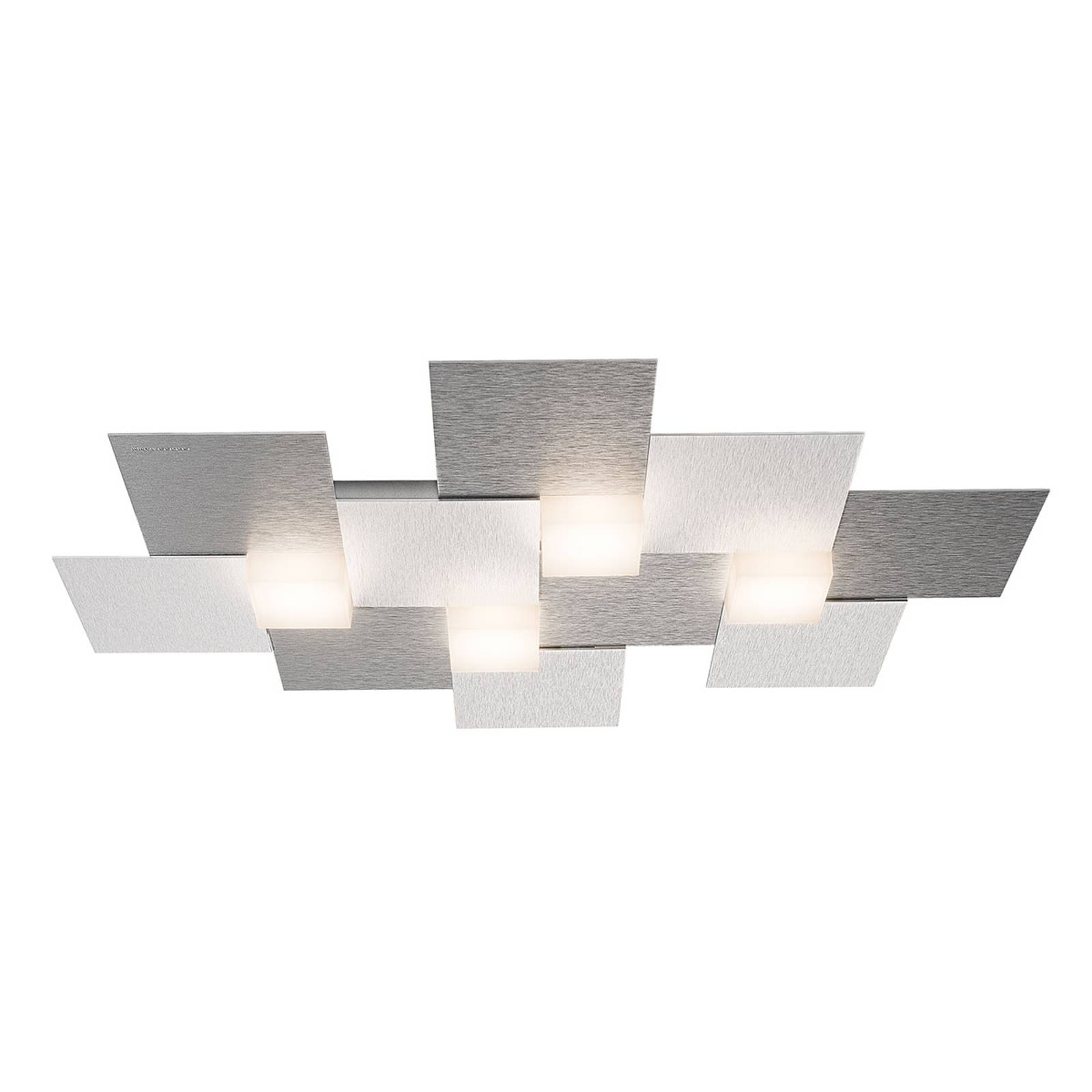 GROSSMANN Creo -kattovalaisin 4-lamp. 55x38,5, alu
