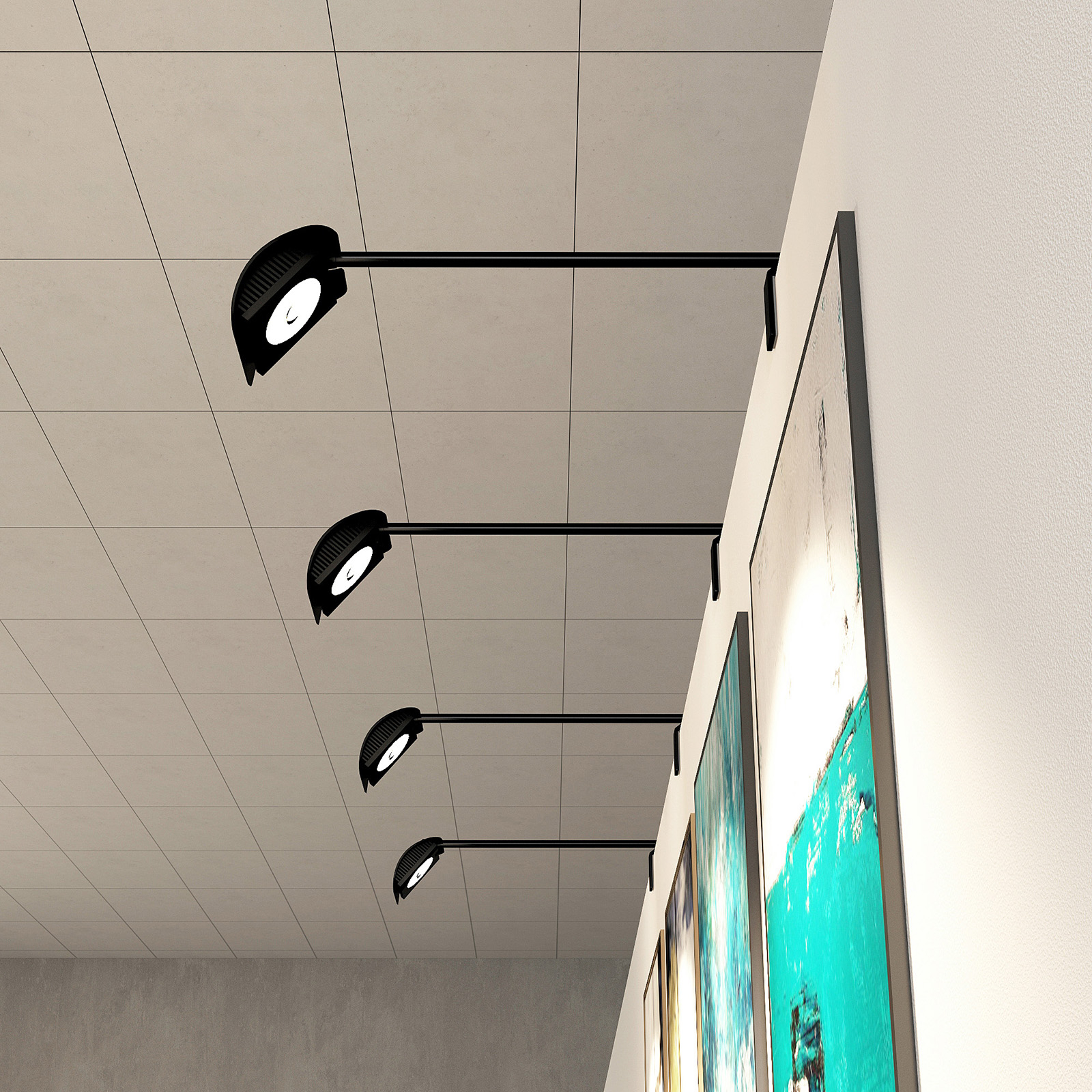 Arcchio Macey -LED-display-valaisin, musta