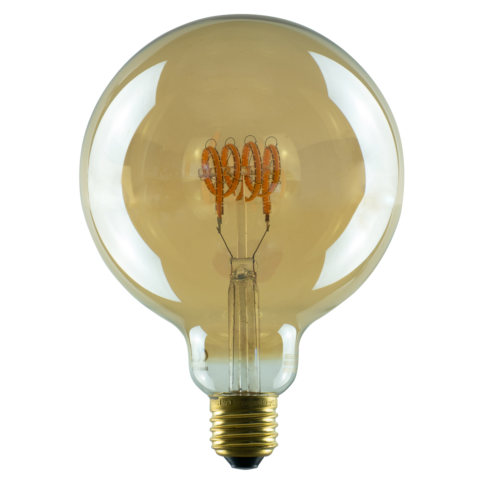 SEGULA LED-globe-lamppu 125 Curved E27 8 W kulta