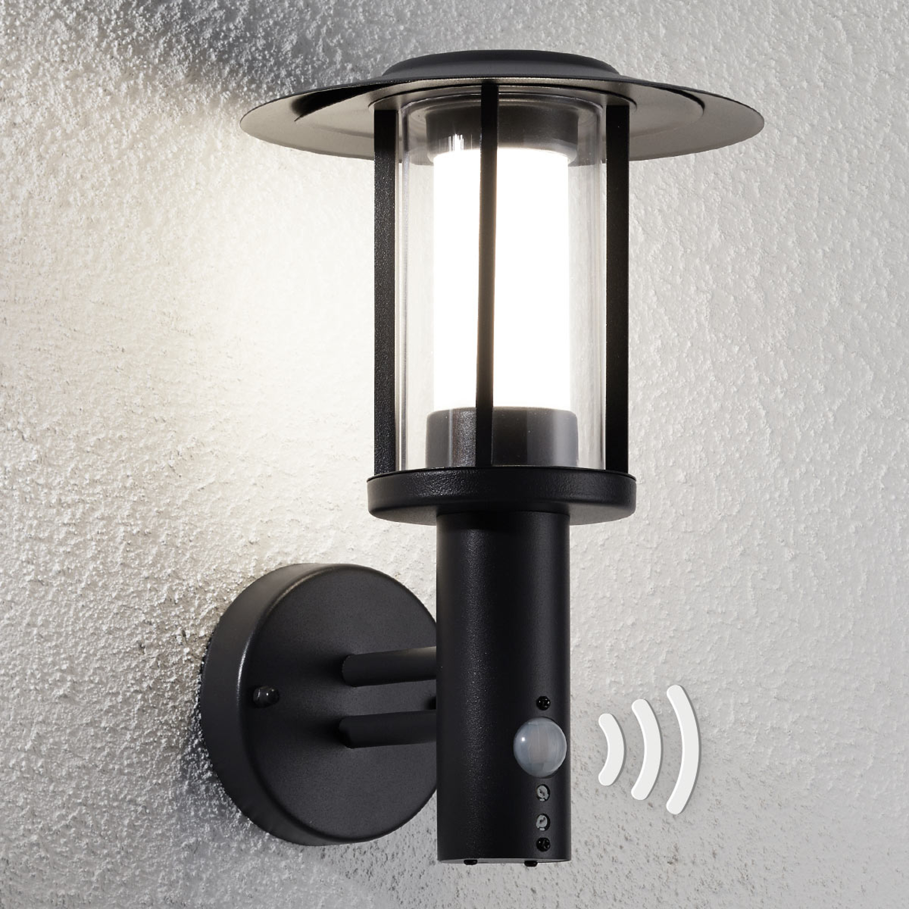 LED-ulkoseinävalaisin Gregory, liikkeentunnistin