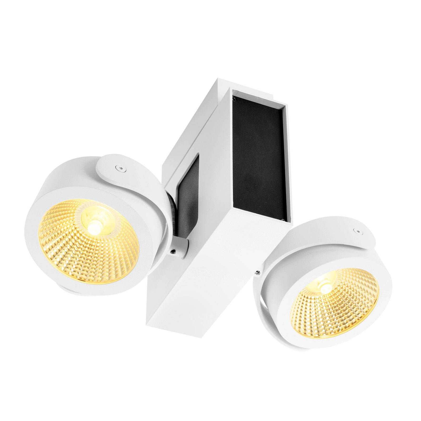 SLV Tec Kalu -LED-kattokohdevalo 2-lamp. 24° s/w