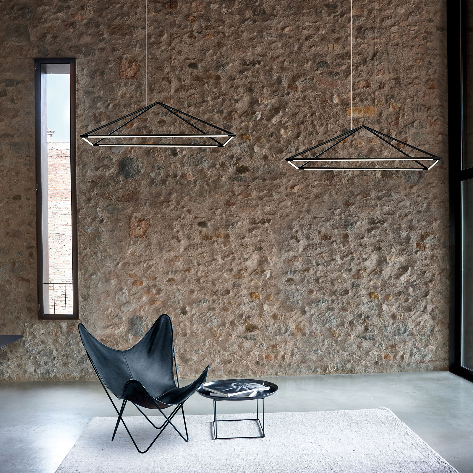 Grok Tubs -LED-riippuvalaisin matta musta 90x60 cm