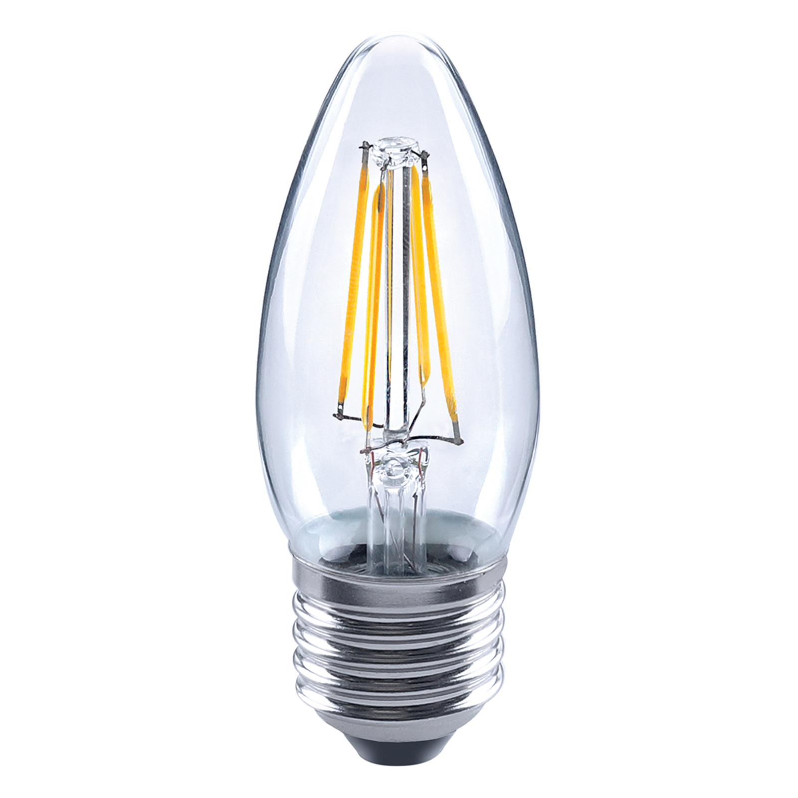 E27 4W 827 LED-hehkulankakynttilälamppu , kirkas