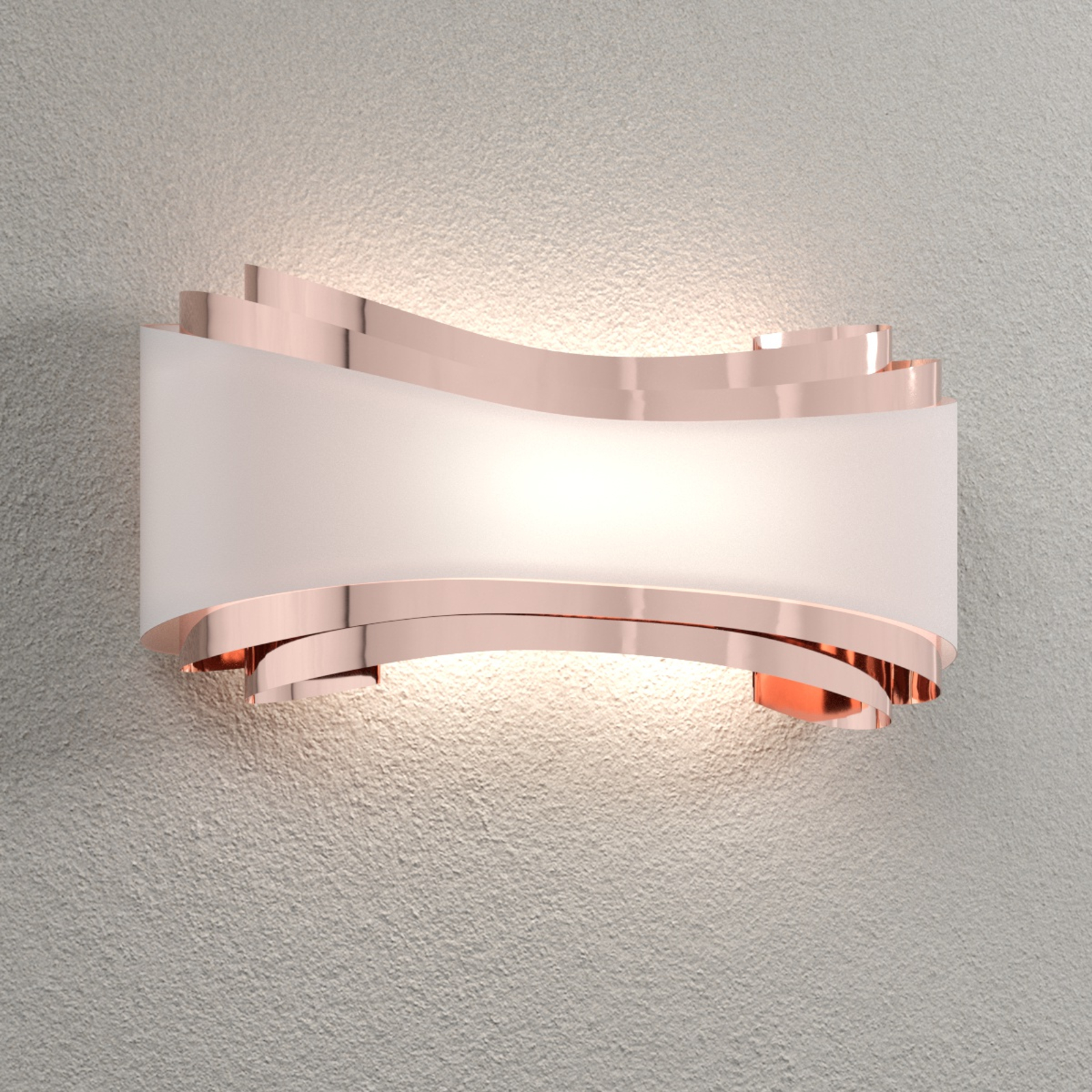 LED-seinävalaisin Ionica, kupari ja lasipaneeli