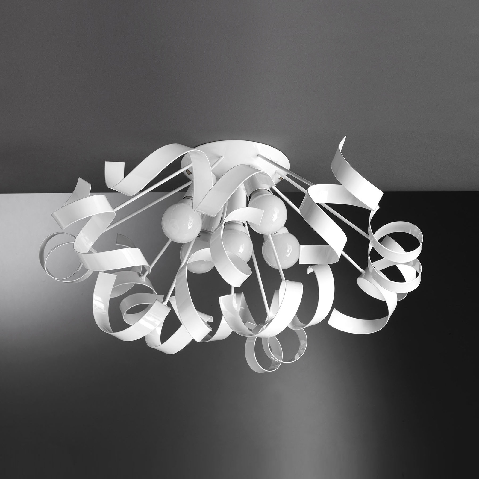 Kattovalaisin Zoe metallista, 5-lamp., valkoinen