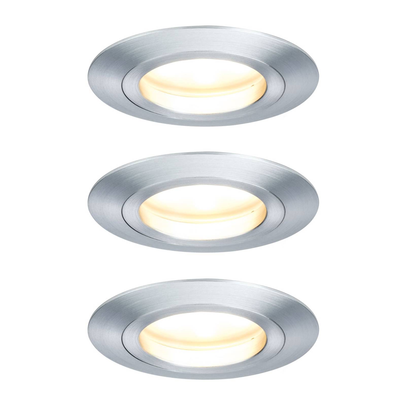 Paulmann 3 LED-spottia, 7 W, himmennys alumiini