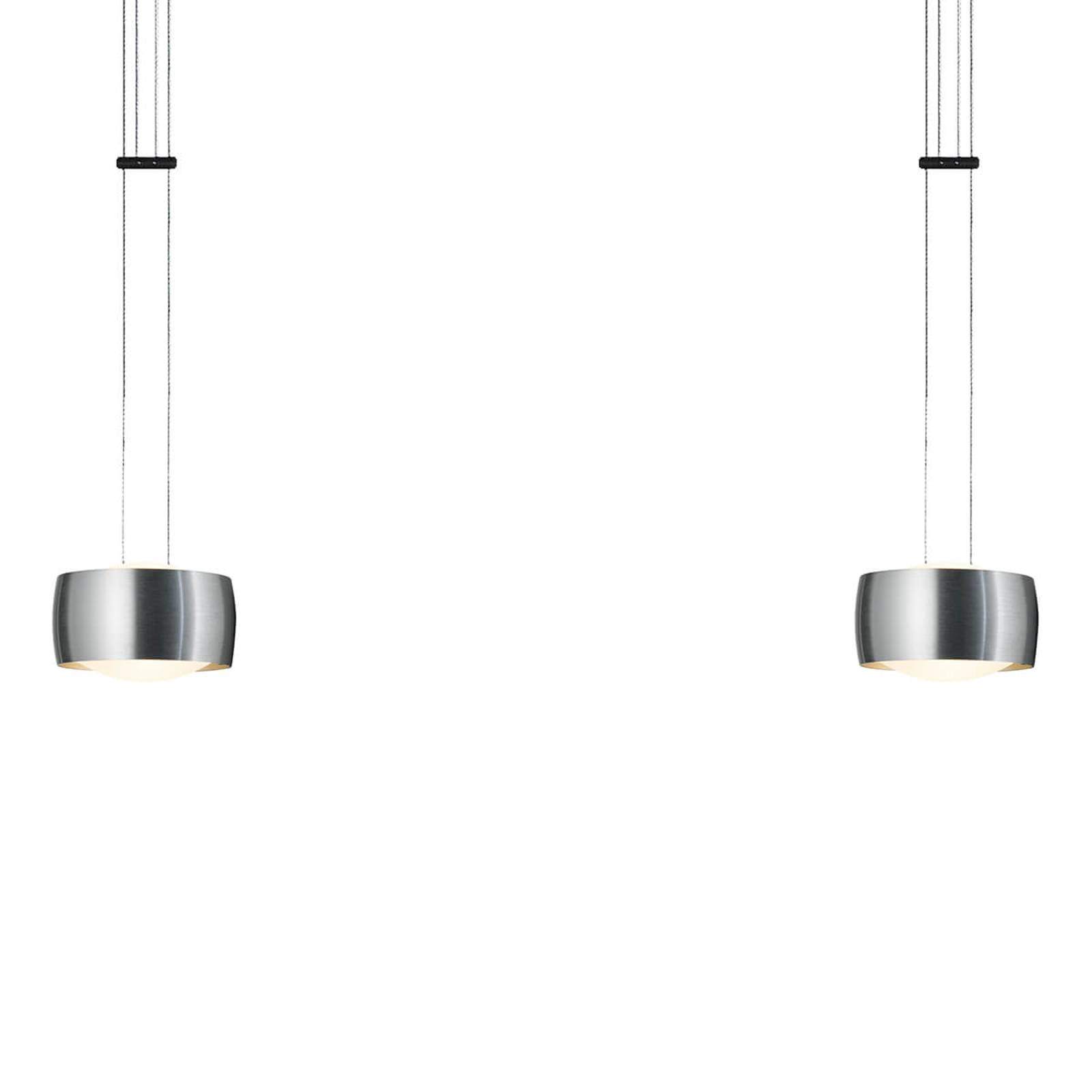 OLIGO Grace LED-riippuvalaisin 2-lamppuinen alu
