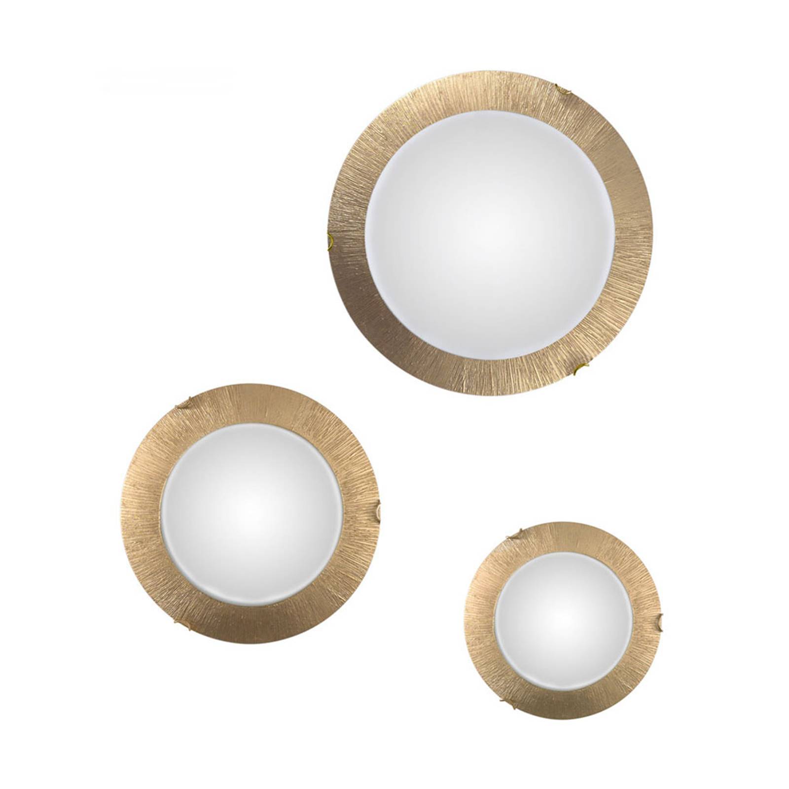 LED-seinävalaisin Moon Sun, kulta, Ø 40 cm