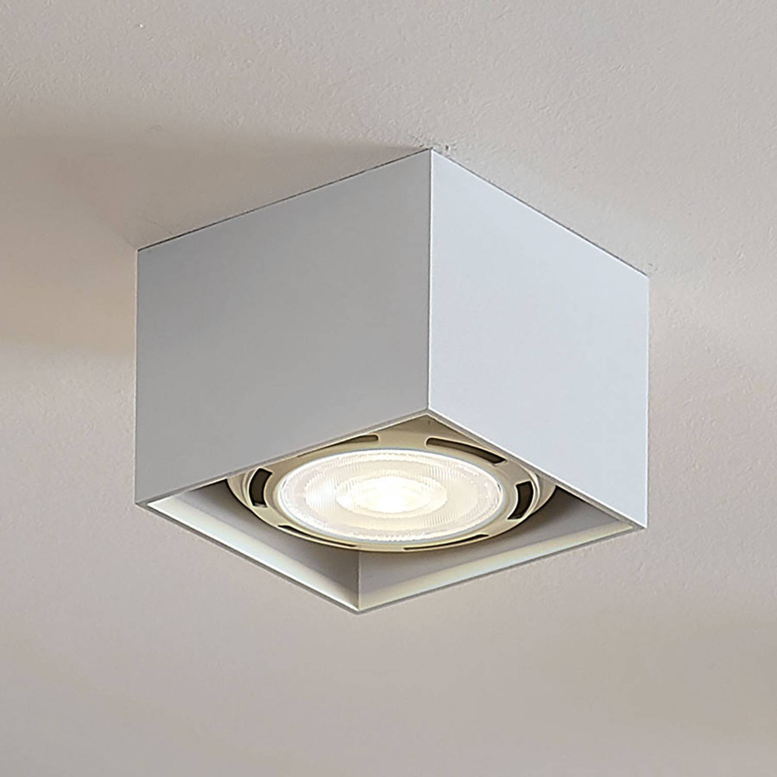 LED-kattospotti Mabel, kulmikas, valkoinen