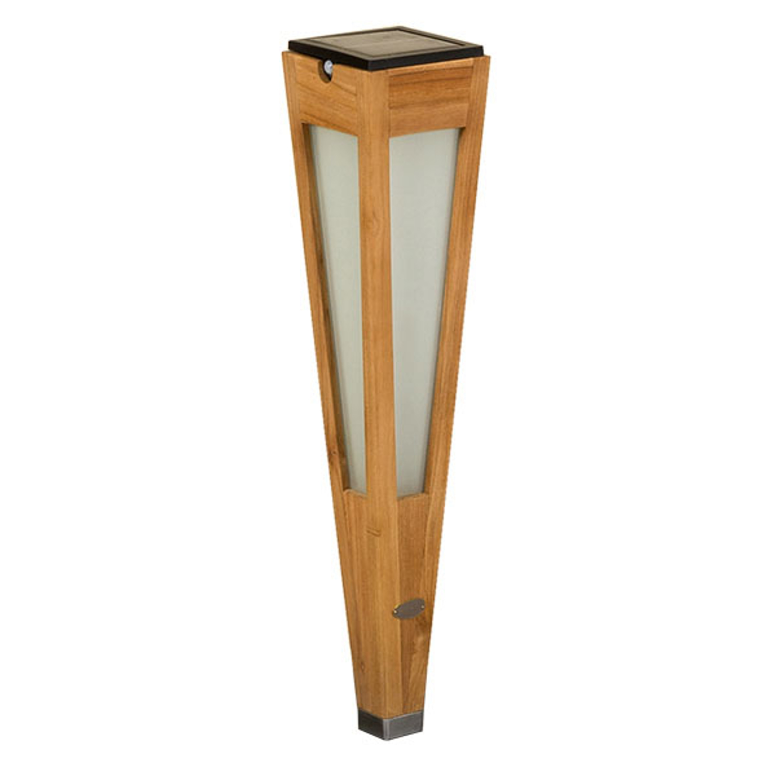 Aurinkokäyttöinen LED-soihtu Tecka, 52 cm, tiikki