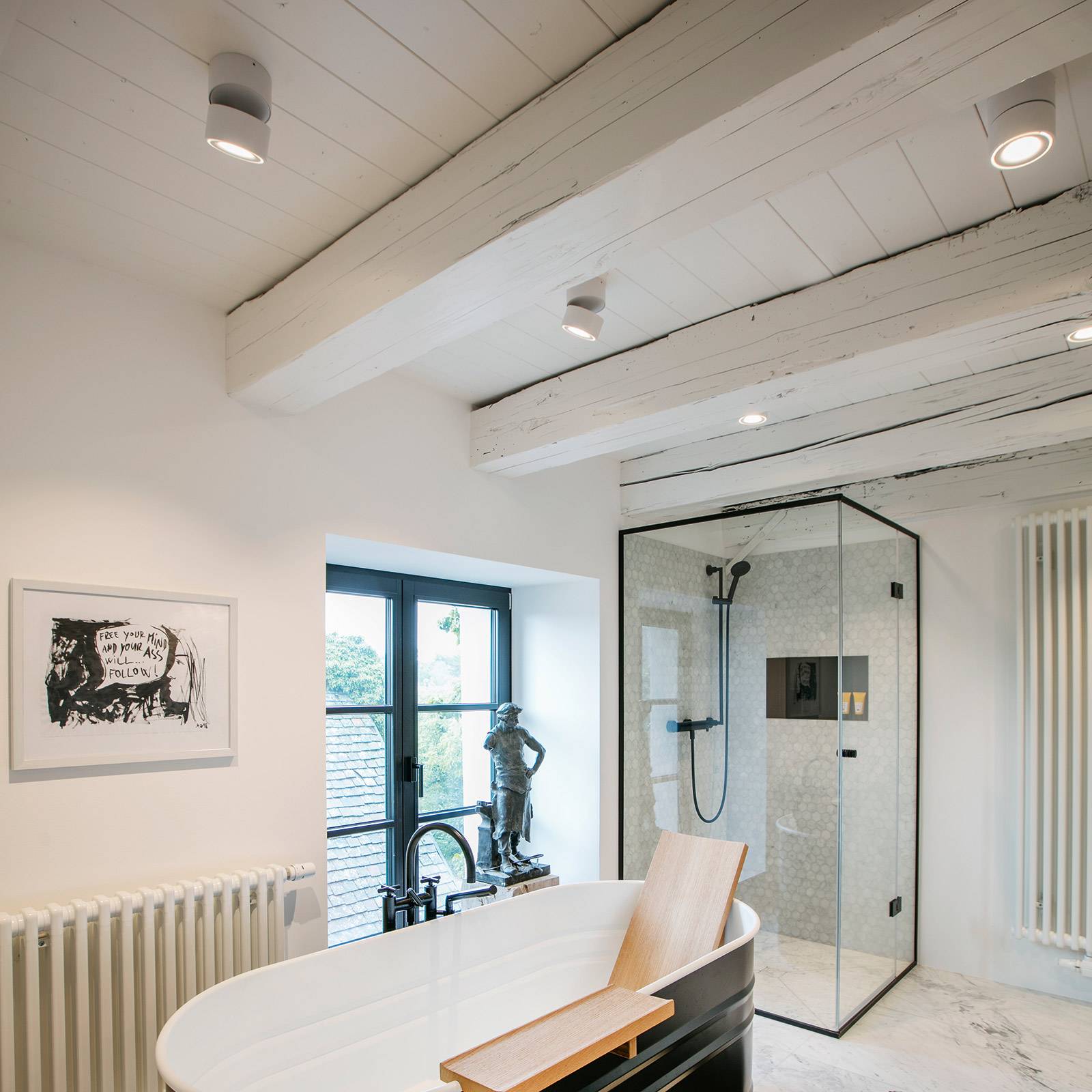 Egger Clippo-LED-kattospotti dim-to-warm valkoinen