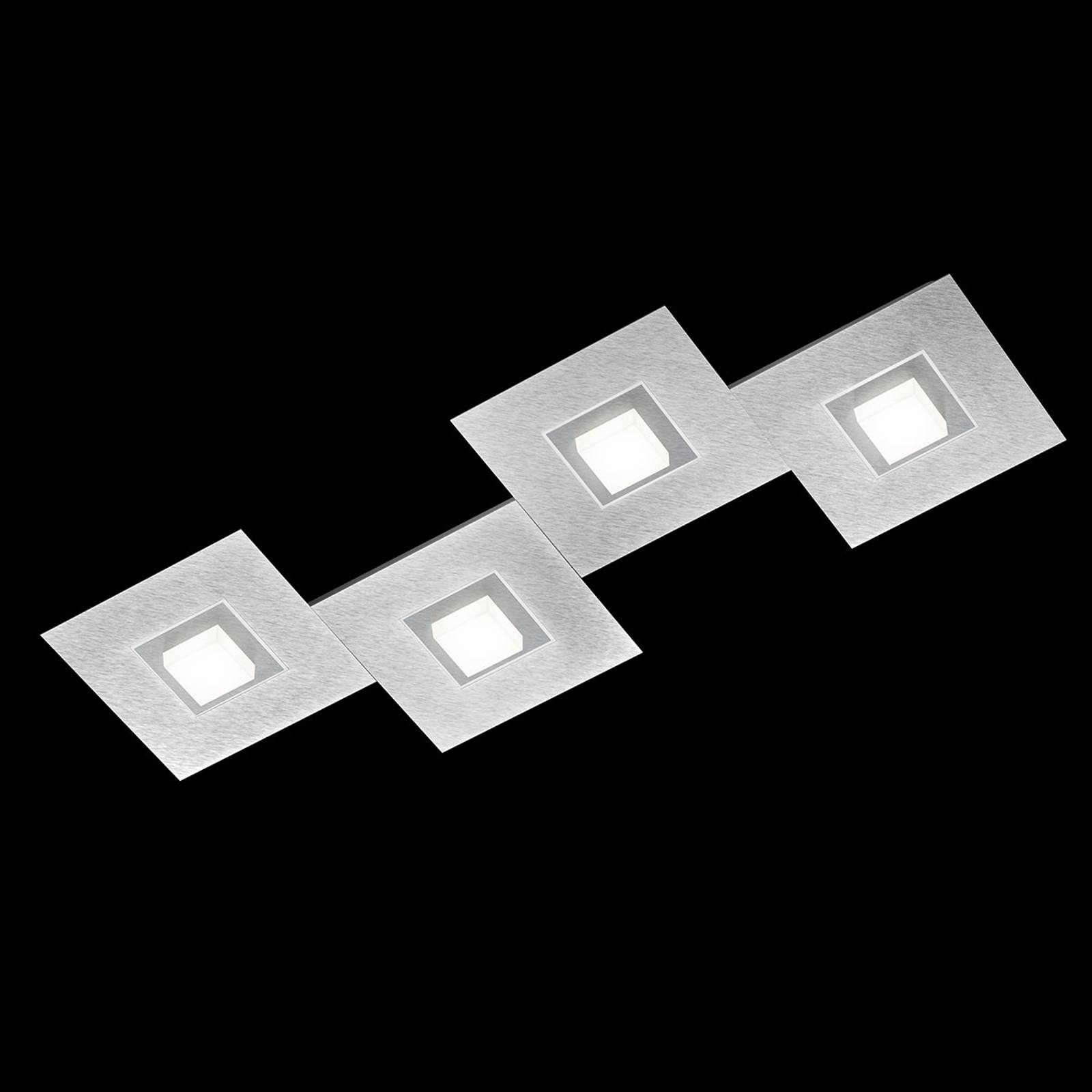 GROSSMANN Karree -kattolamppu 4-lamp. 80x30cm tit