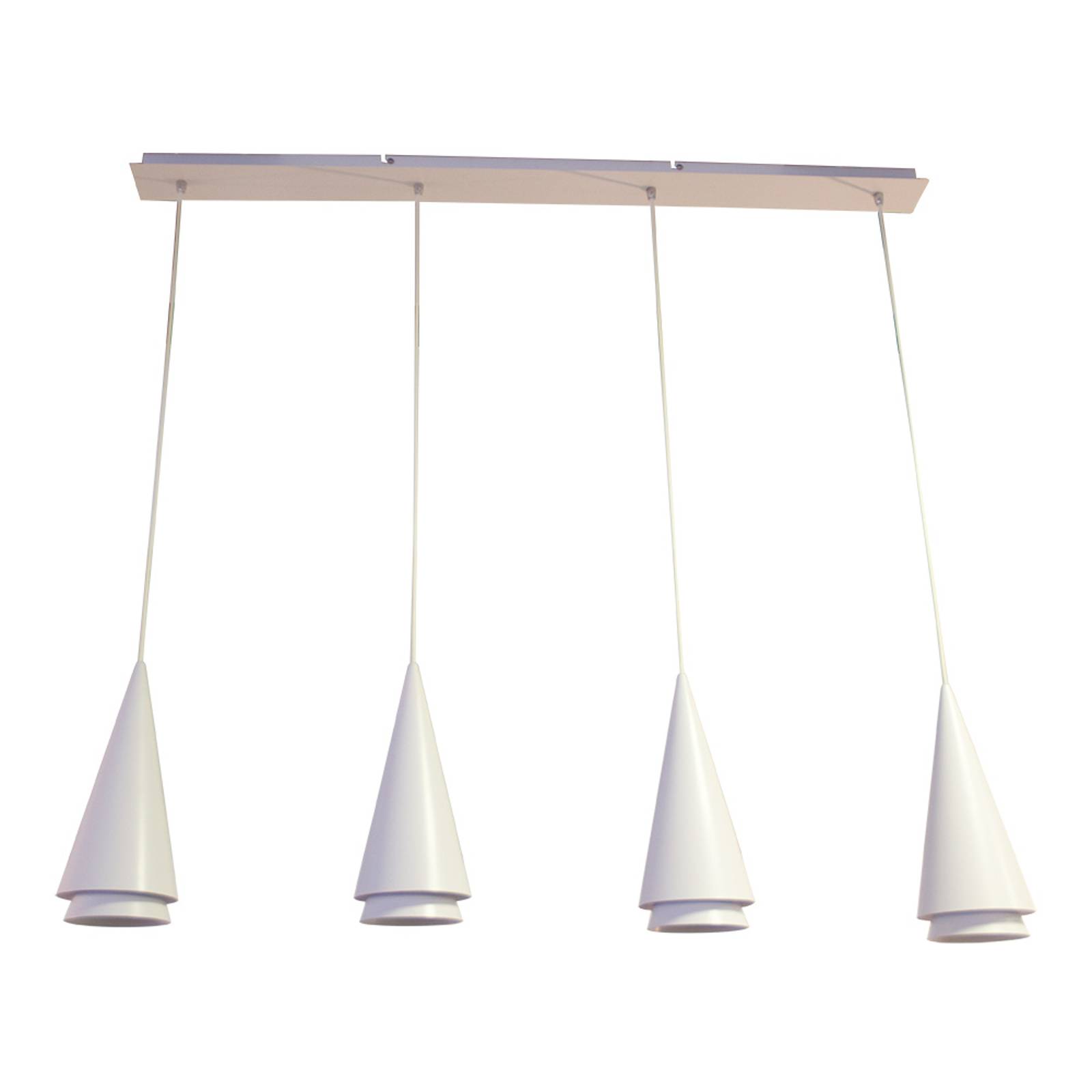 Lucande Naoh -riippuvalaisin 4-lamp. valkoinen