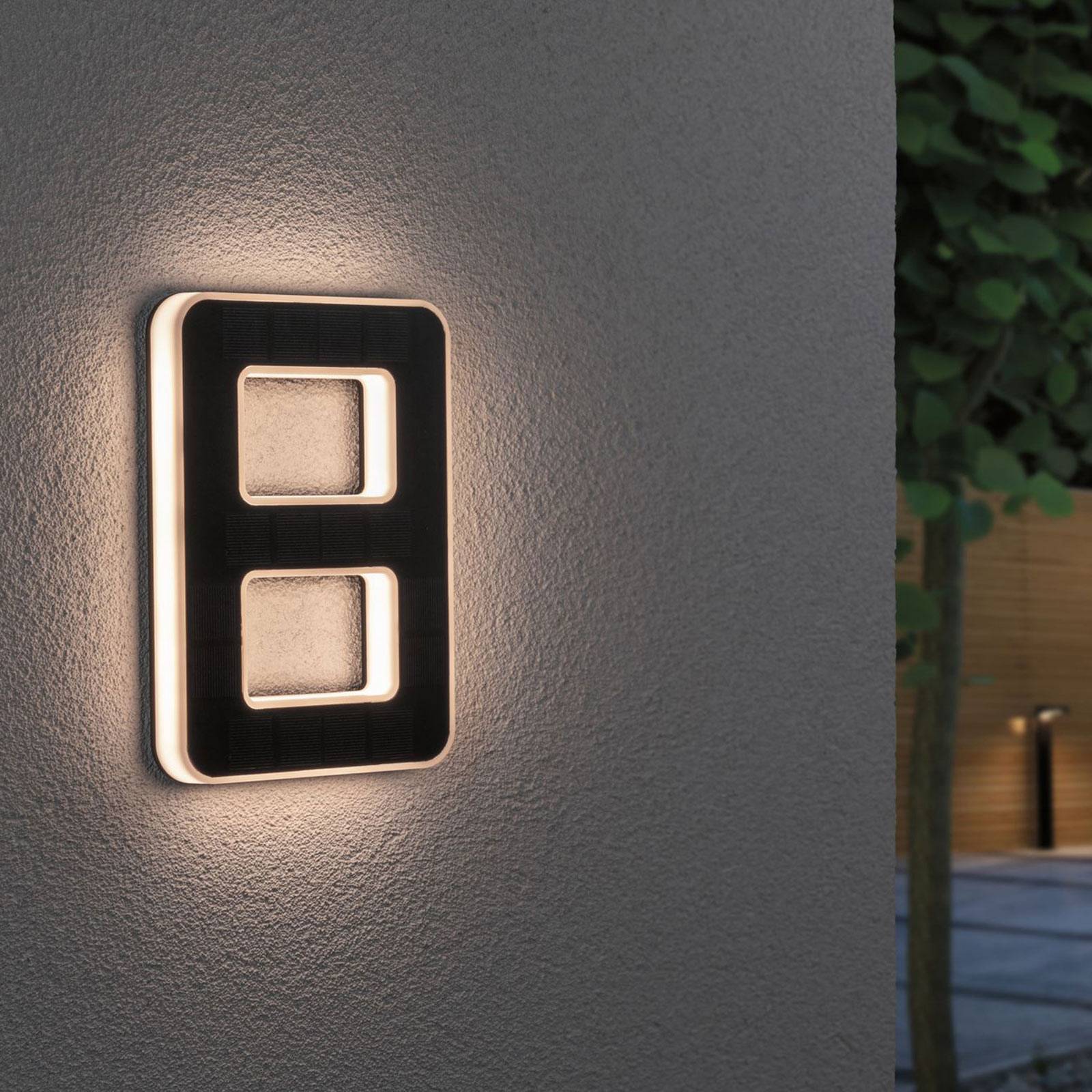 Paulmann aurinkokäyttöinen LED-talonnumero 8