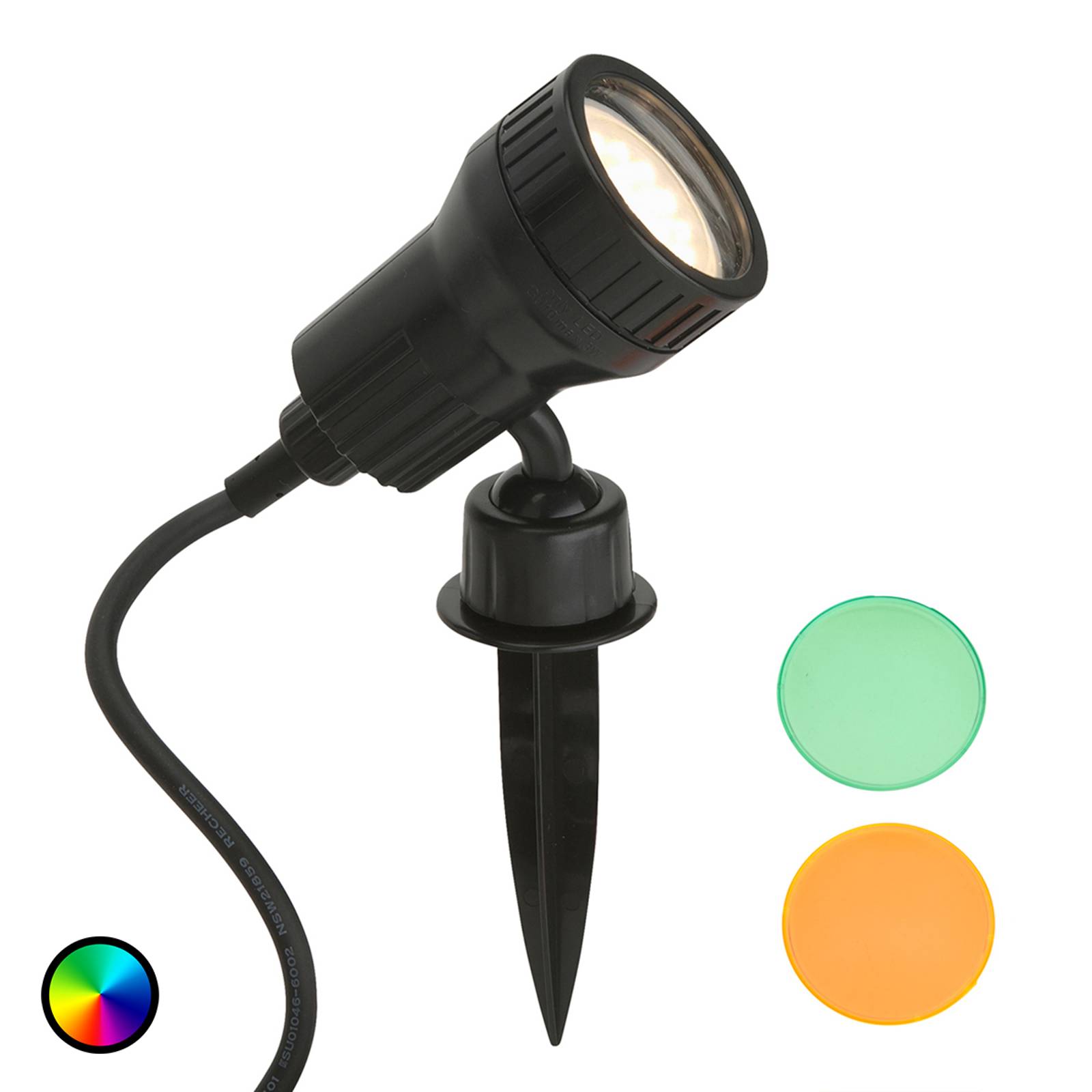 LED-maapiikkikohdevalo Terra, sis. värisuodattimen