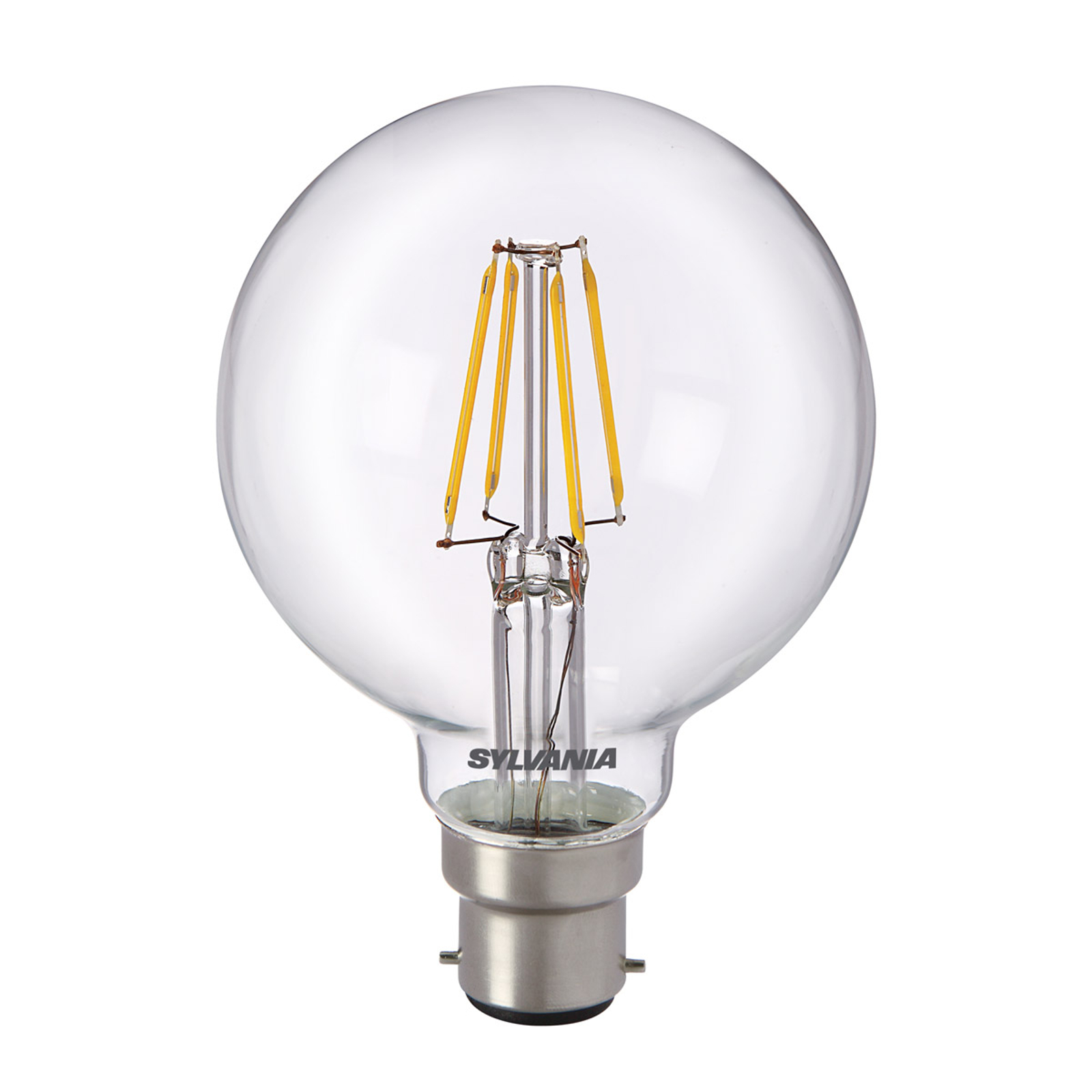B22 5W 827 LED-pallolamppu, kirkas