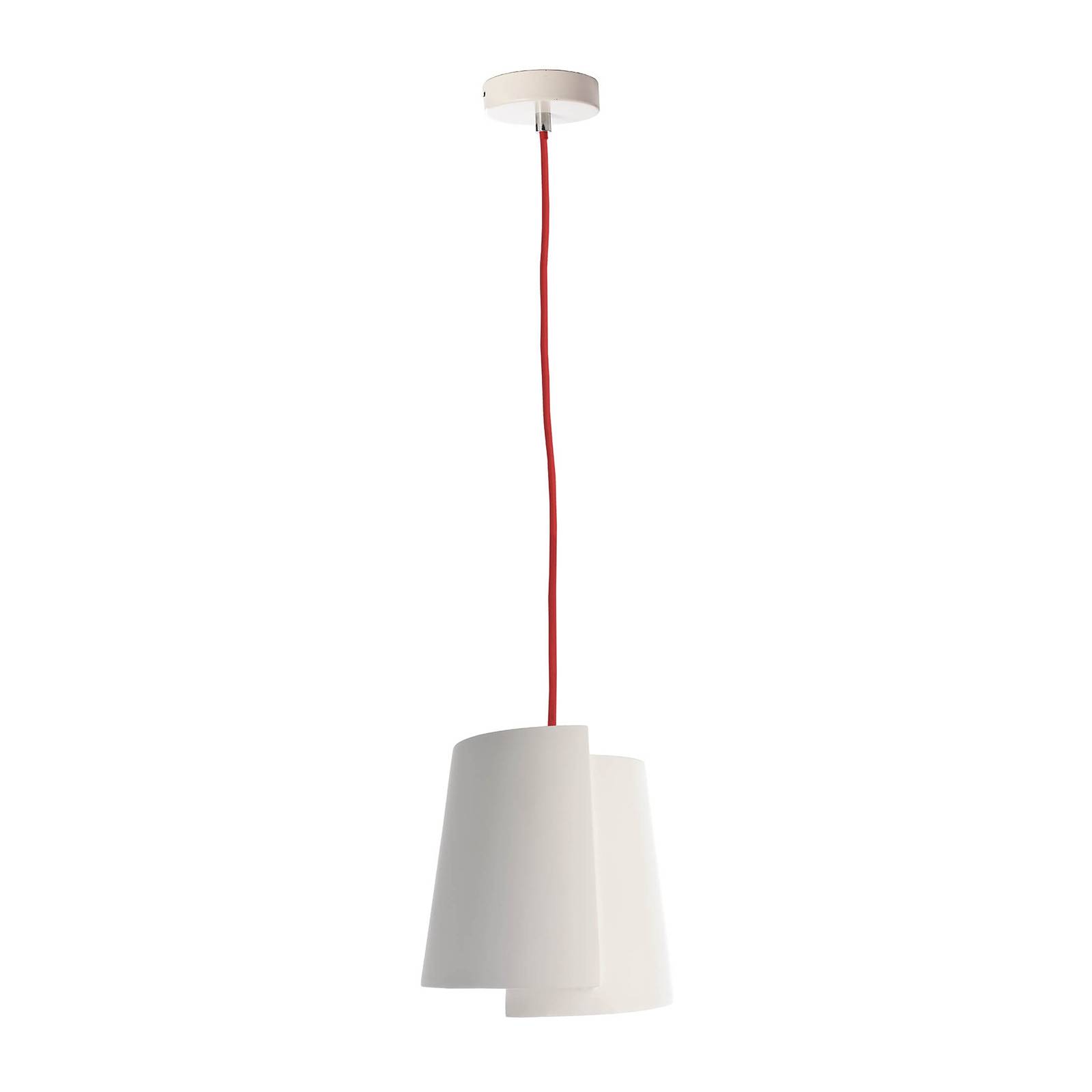 Riippuvalaisin Twister I, valkoinen, Ø 18 cm
