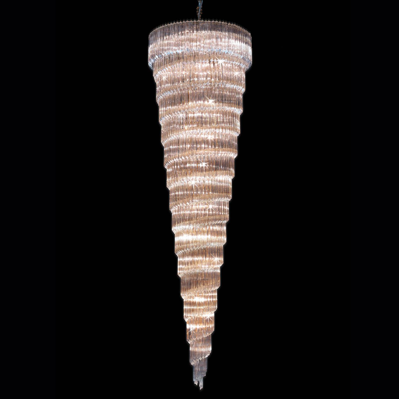 300 cm korkea riippuvalaisin Cristalli, kirkas