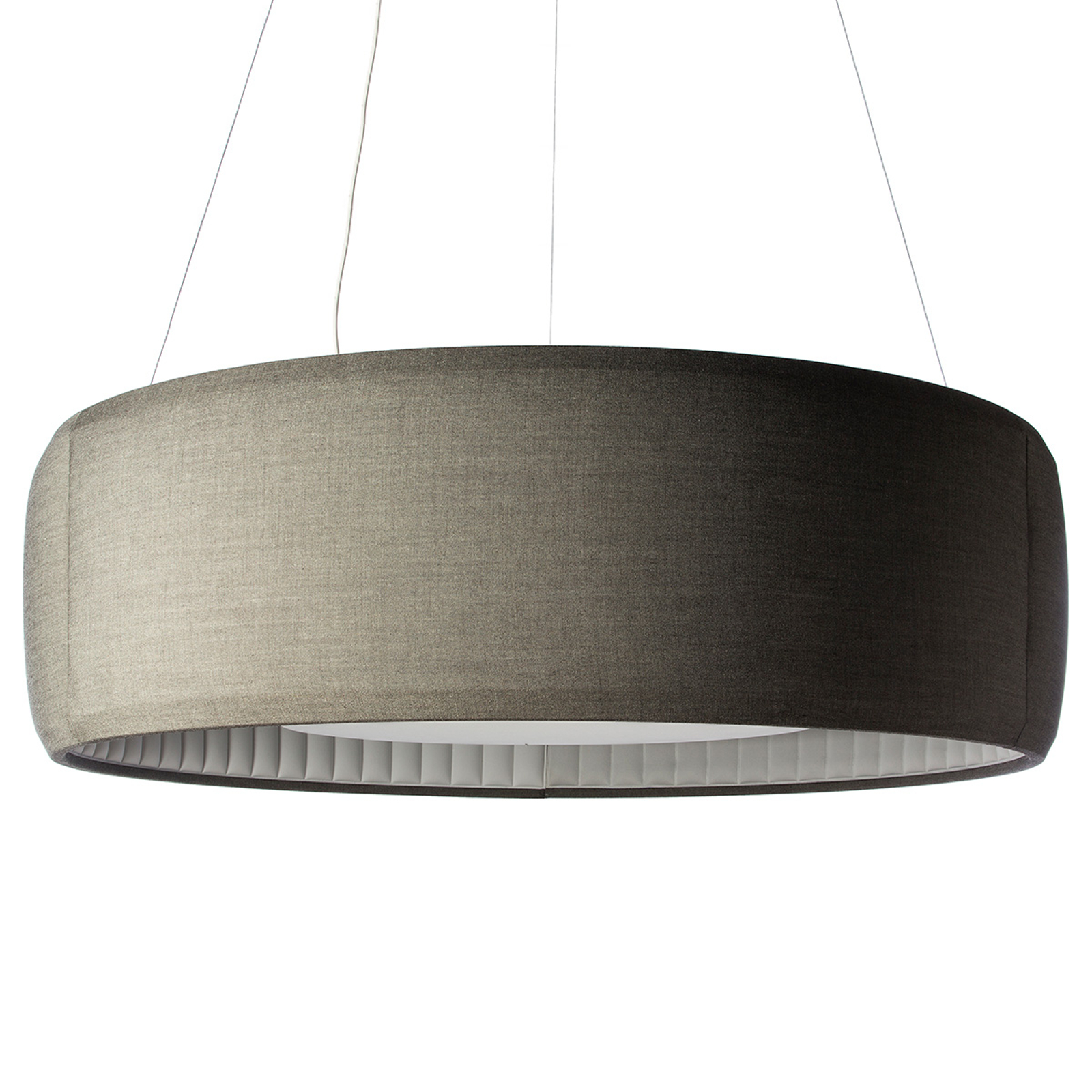 Luceplan Silenzio LED-riippuvalaisin harmaa Ø150cm
