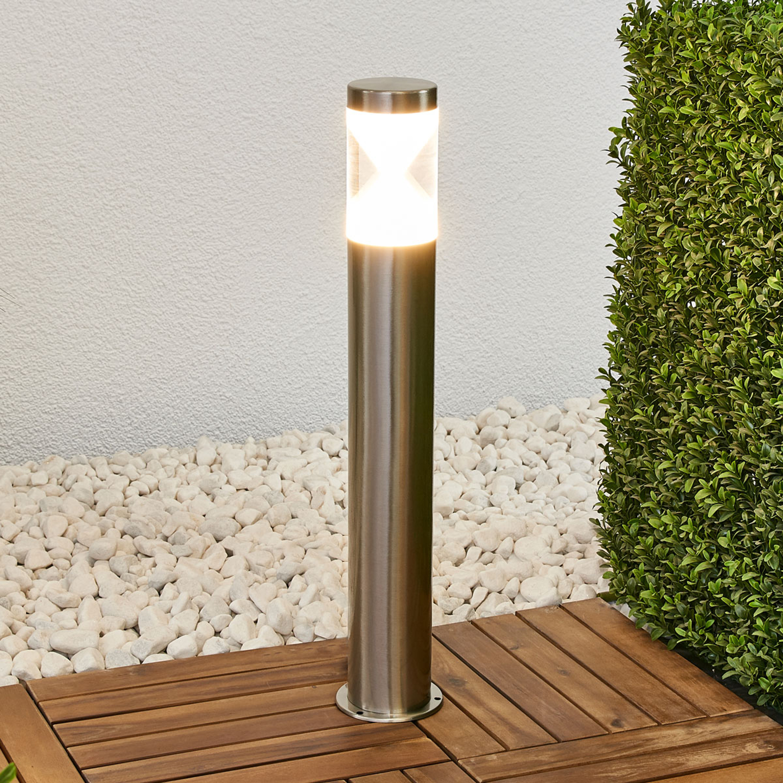 Fabrizio – LED-pylväsvalaisin, ruostumaton teräs