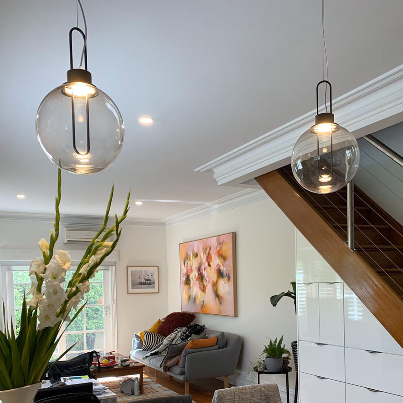 Modo Luce Orb LED-riippuvalaisin, musta, Ø 25 cm