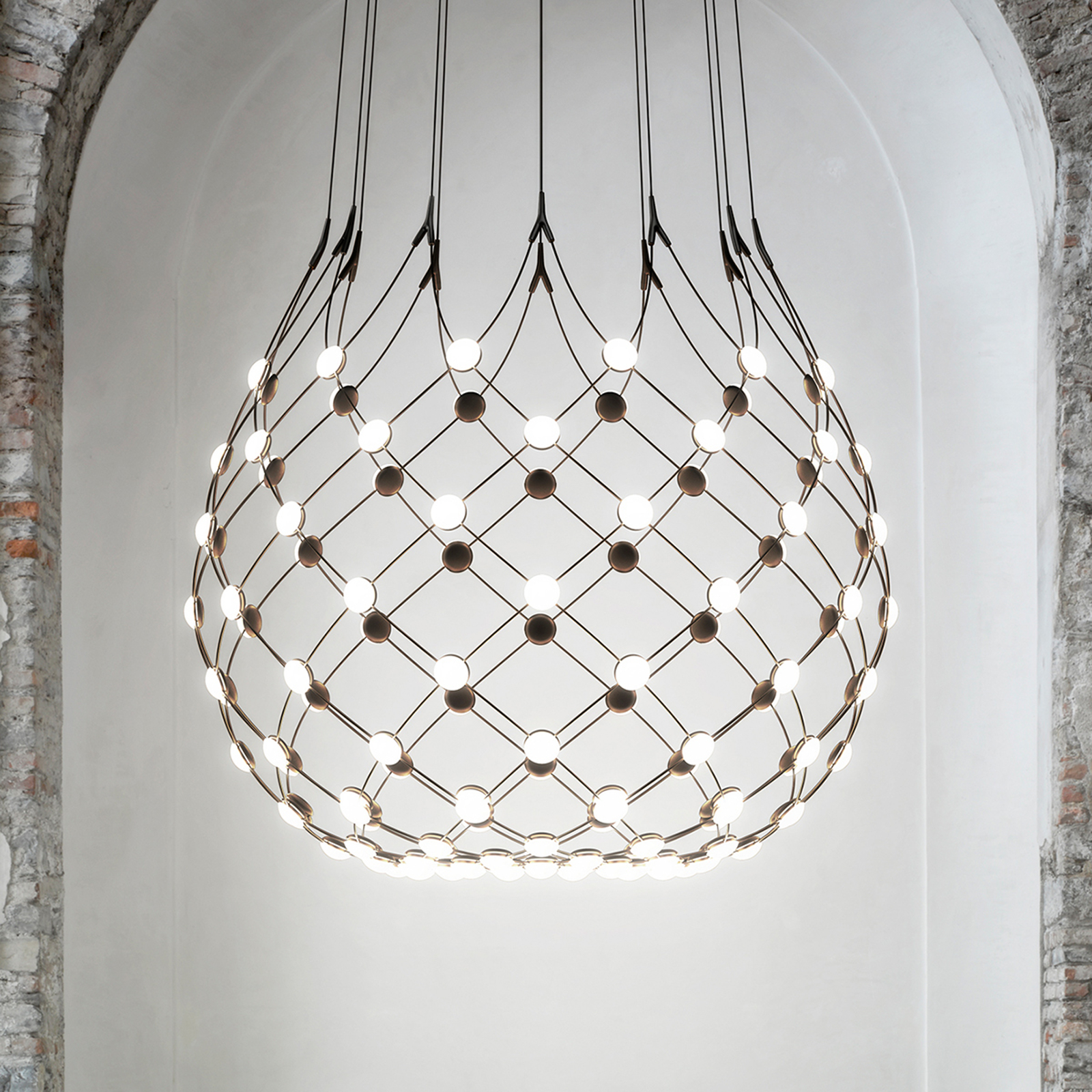 Luceplan Mesh riippuvalaisin Ø 100 cm Wireless 3 m