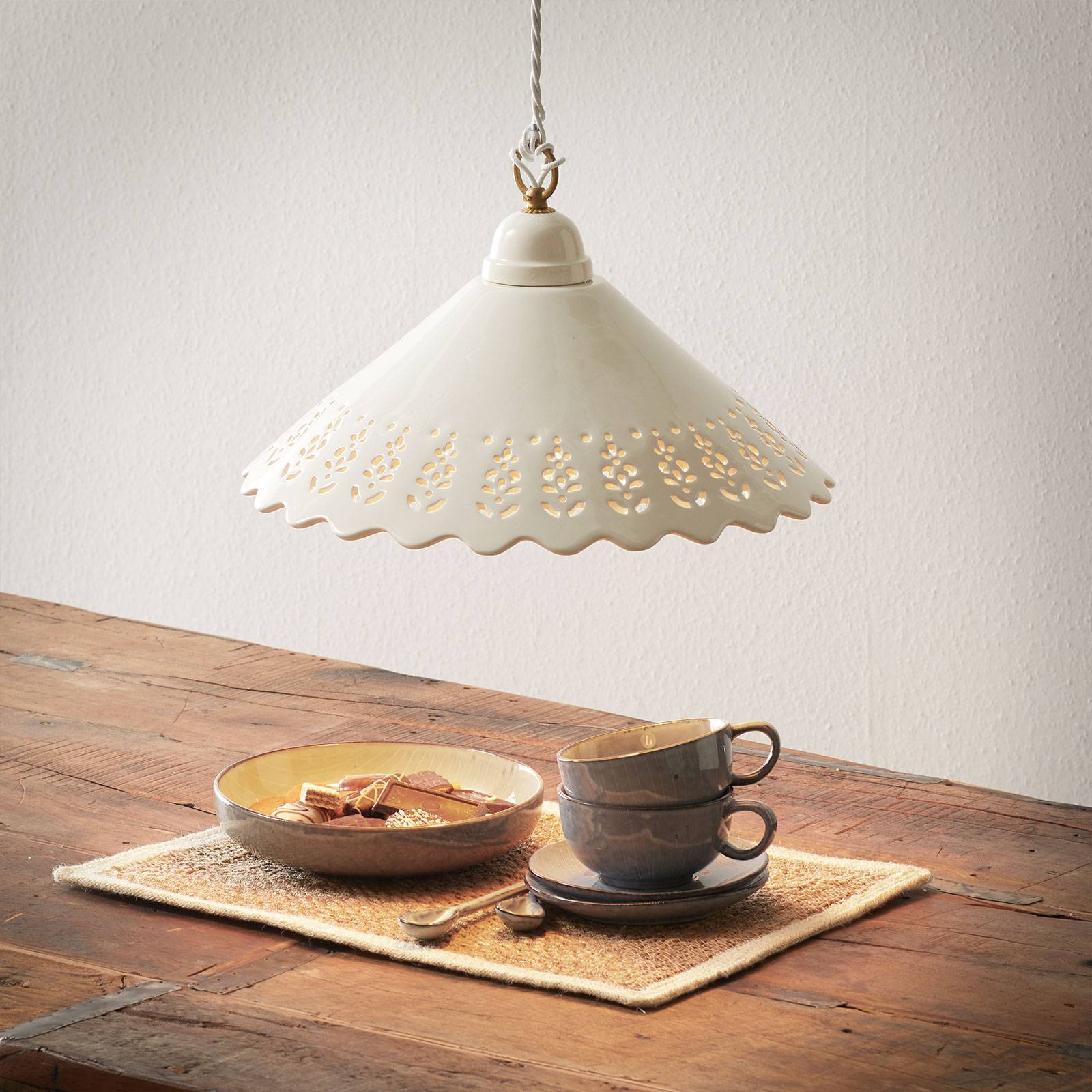 Pizzo-riippuvalaisin, 1-lamppuinen, 40 cm