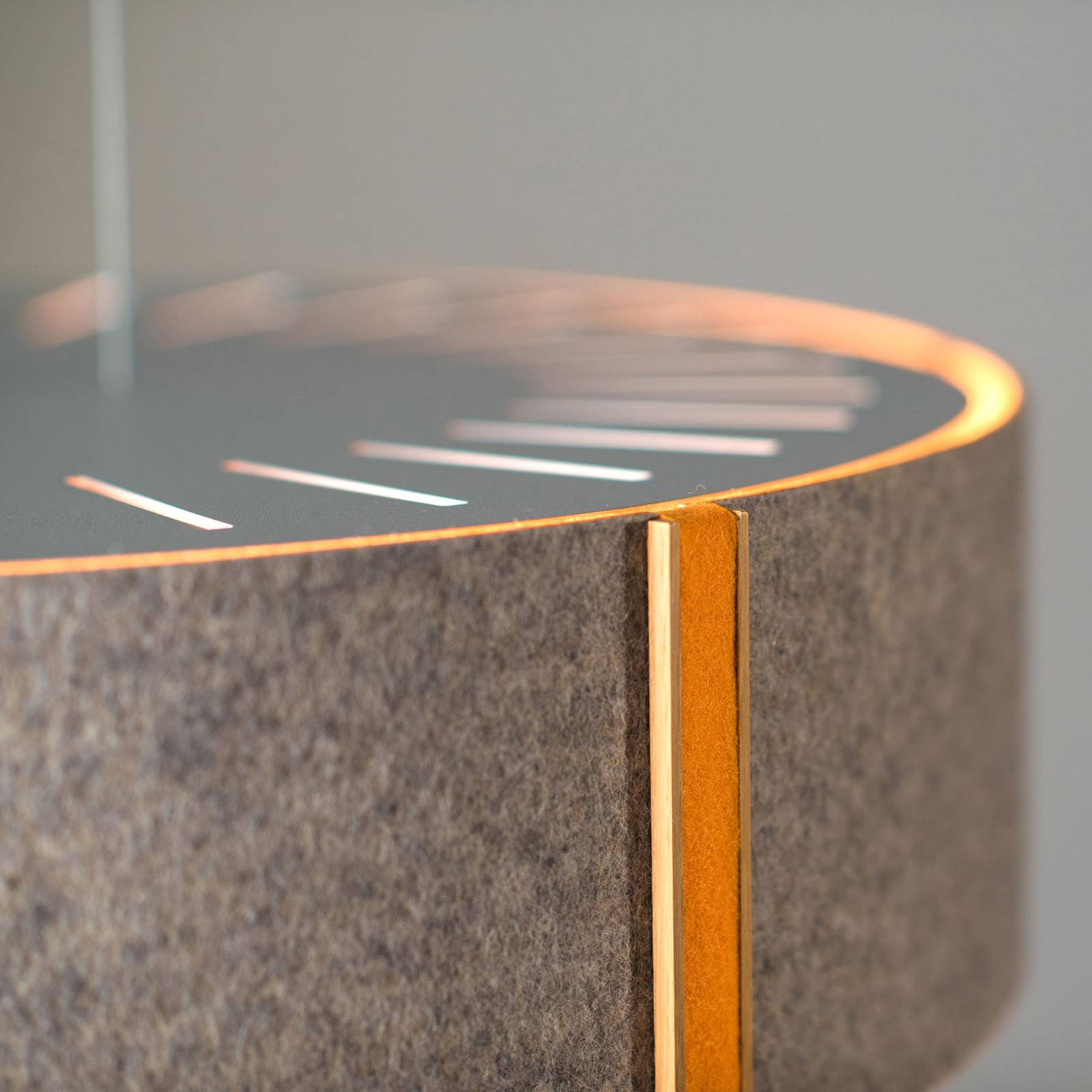 LED-riippuvalaisin LARAfelt M Ø43cm harmaa/oranssi