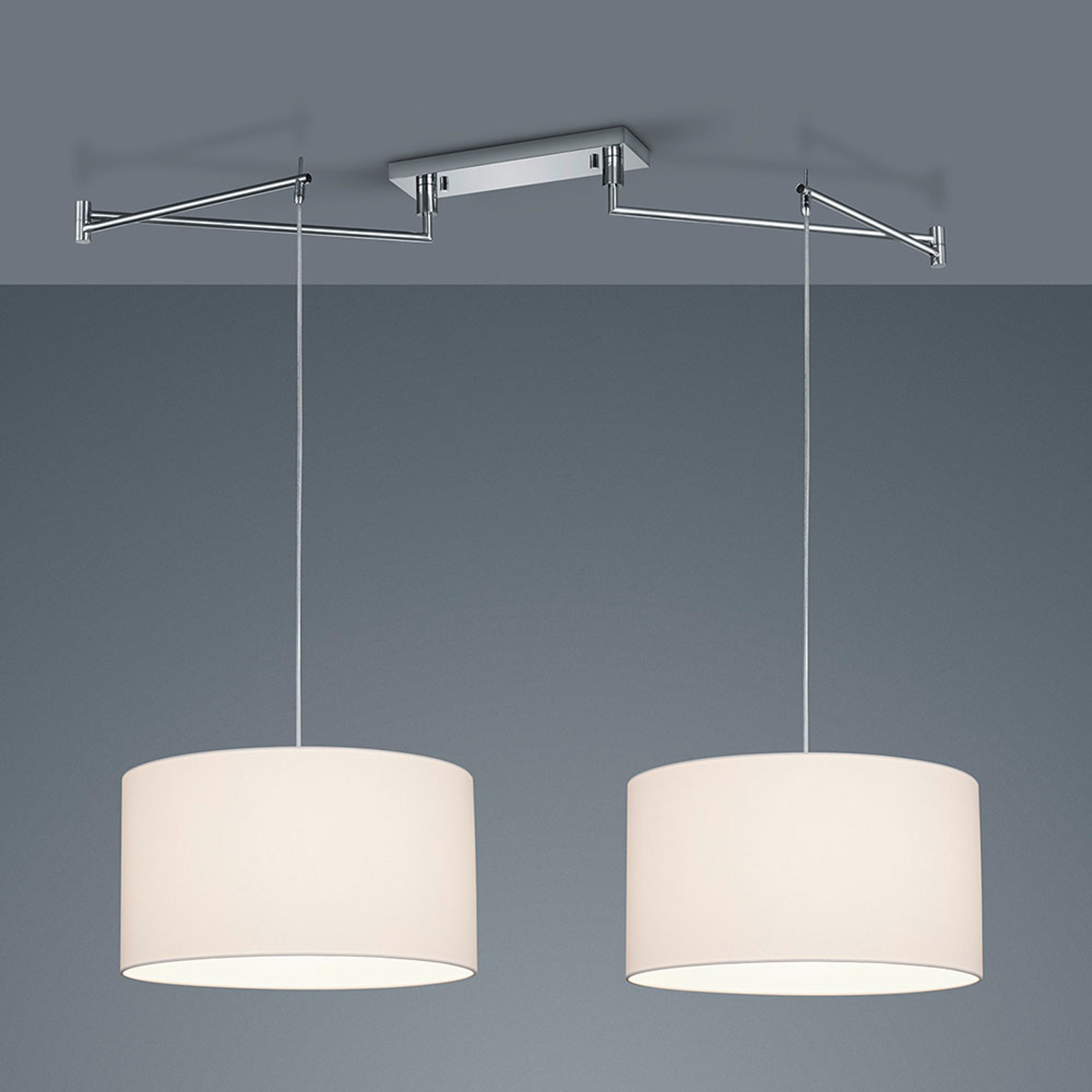 Helestra Certo -riippuvalo 2-lamp. valkoinen