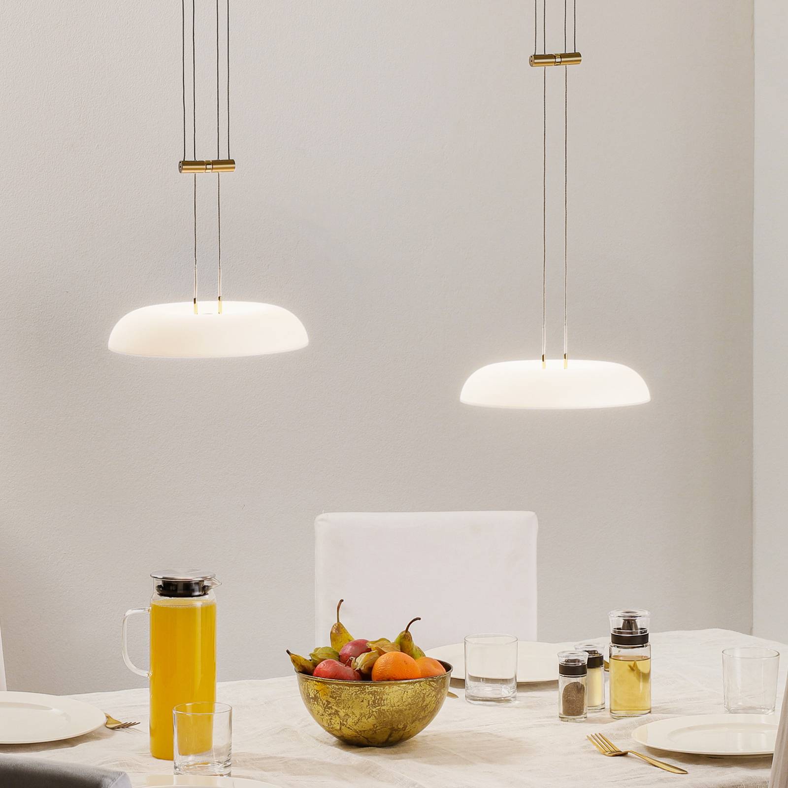 BANKAMP Vanity riippuvalaisin 2-lamp., messinki