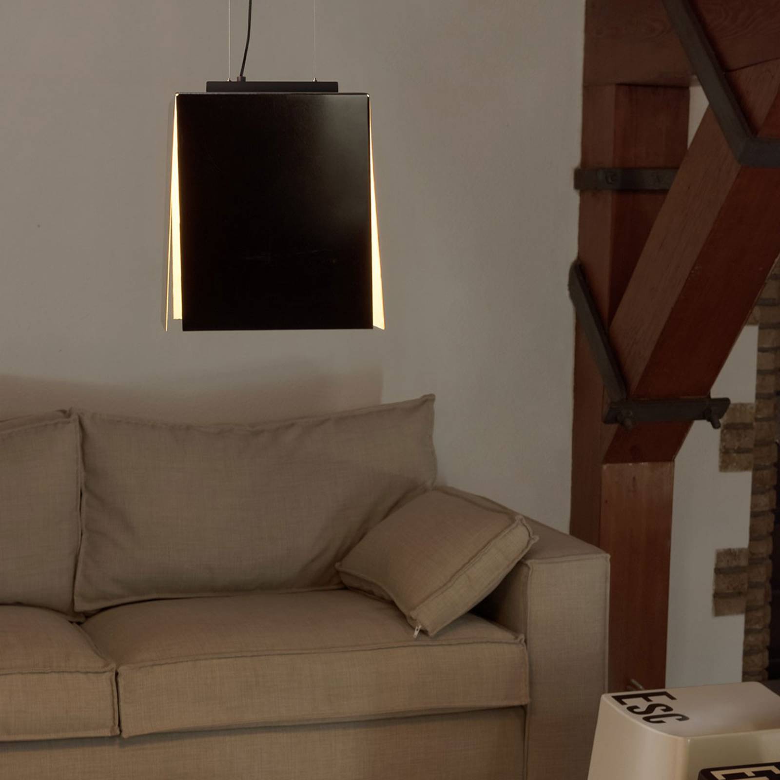 SLV Avento -LED-riippuvalaisin 30 musta/kulta