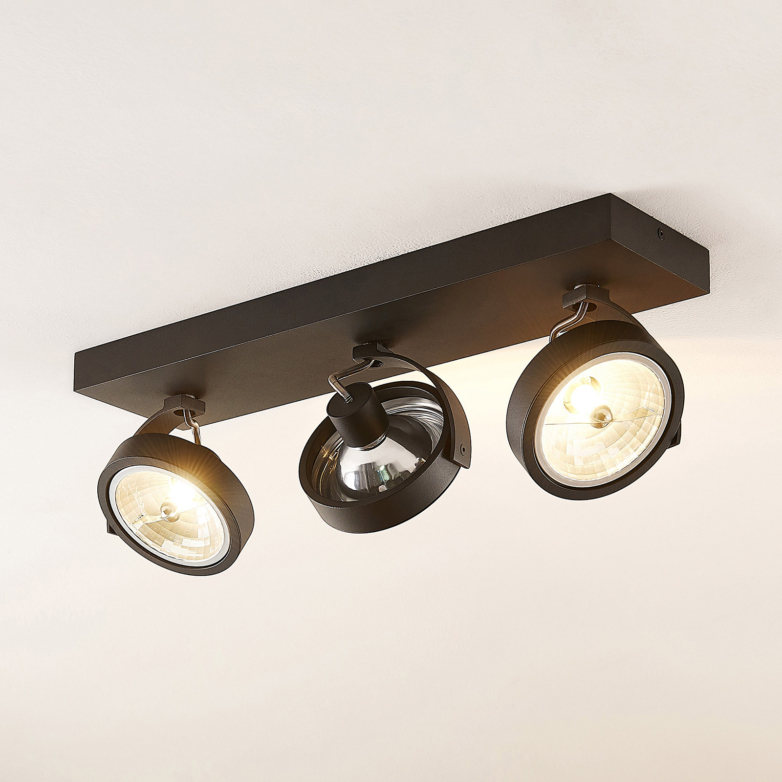 Arcchio Dagur -kattospotti, 2-lamp., musta