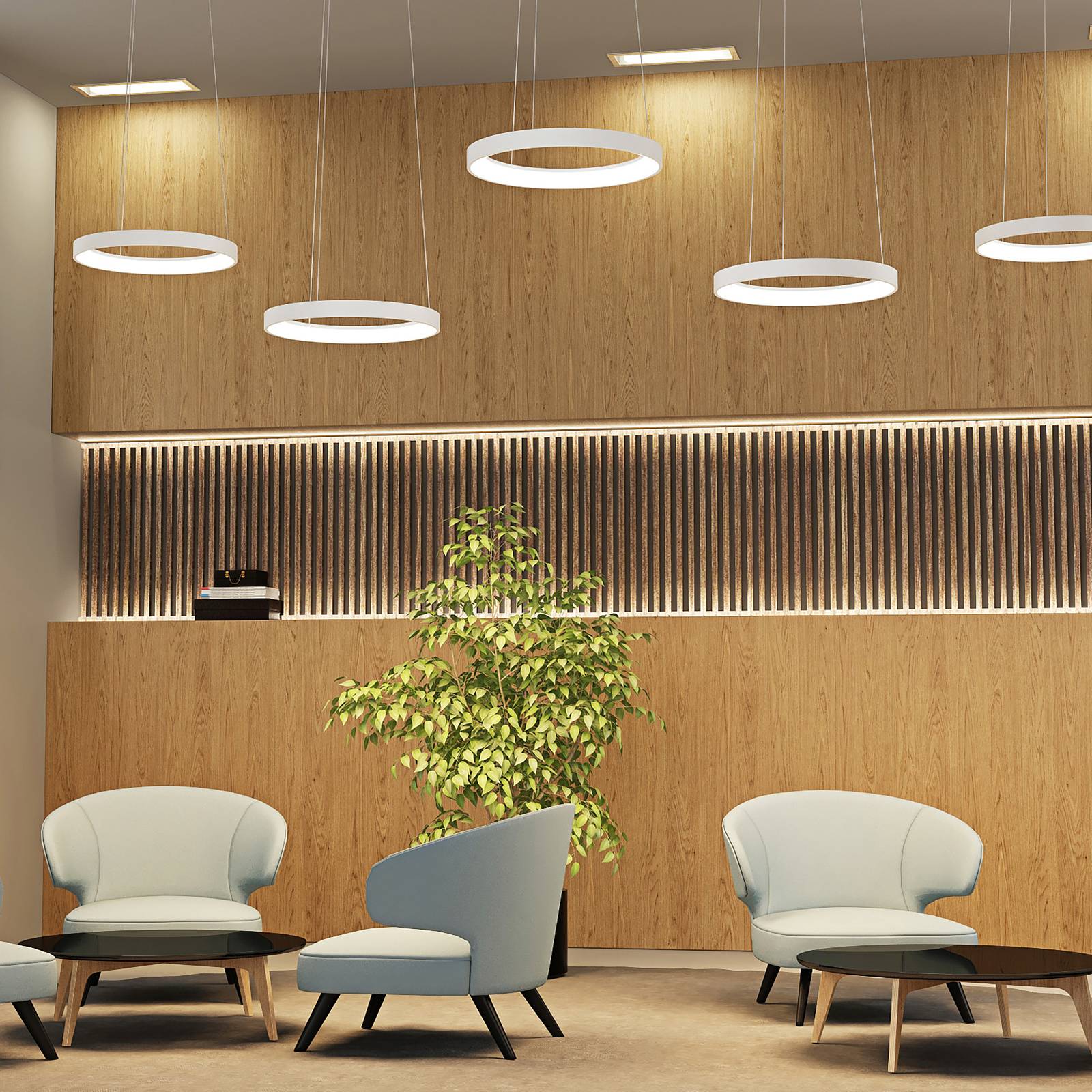 Arcchio Vivy -LED-riippuvalaisin, valkoinen, 38 cm
