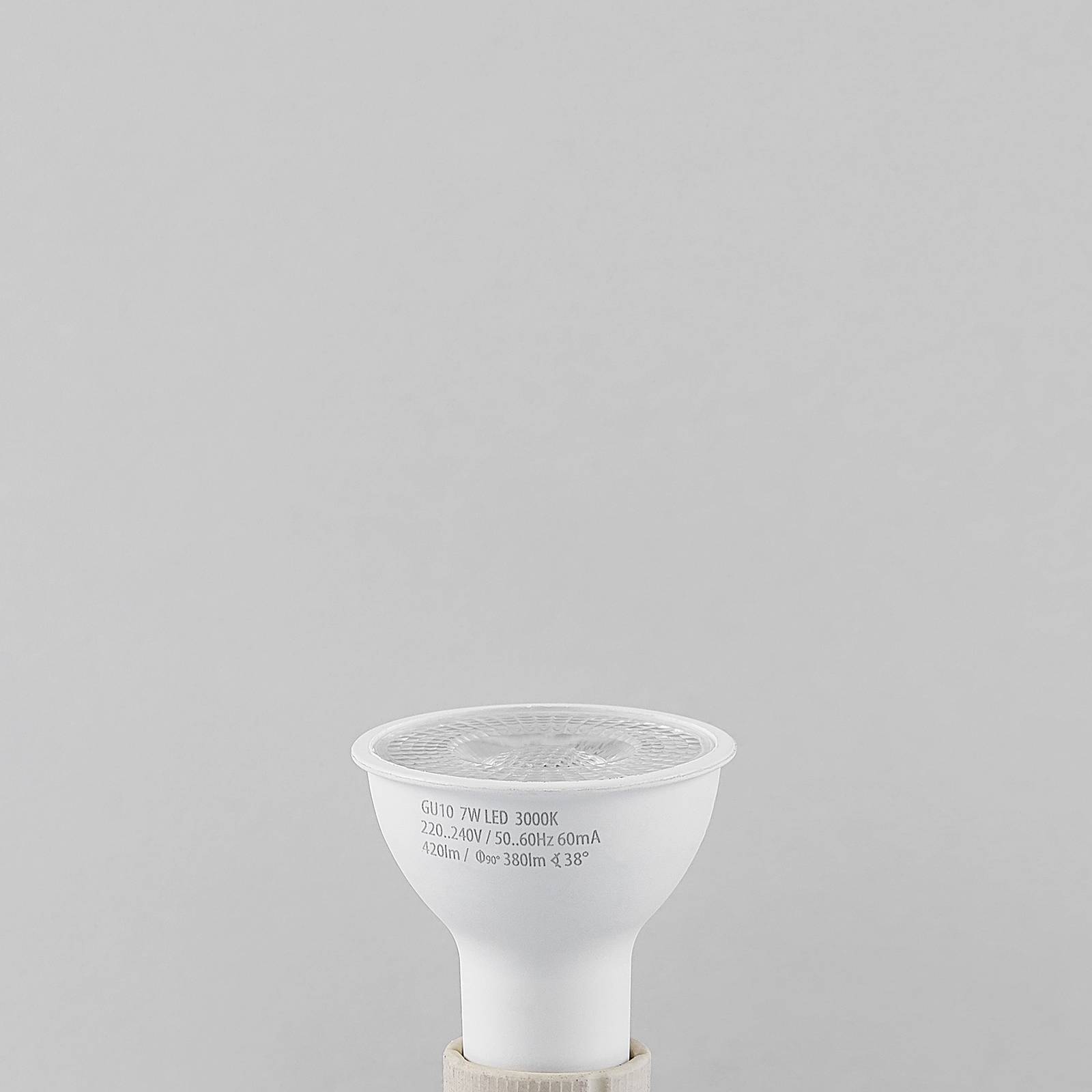 LED-heljastinlamppu GU10 7W 3 000 K, 420 lm, 38°