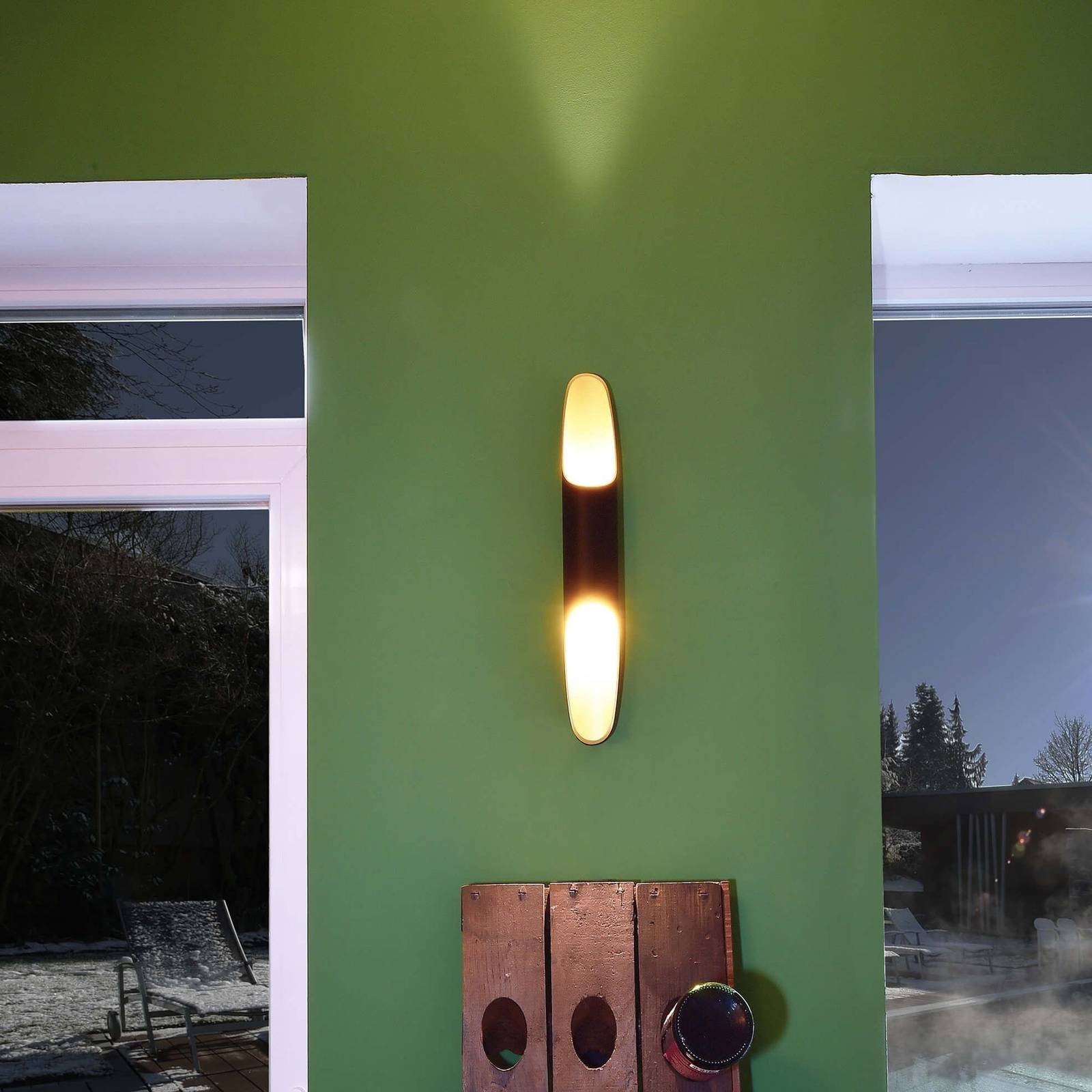 LED-seinävalaisin Apodis, 50 cm kulta/musta