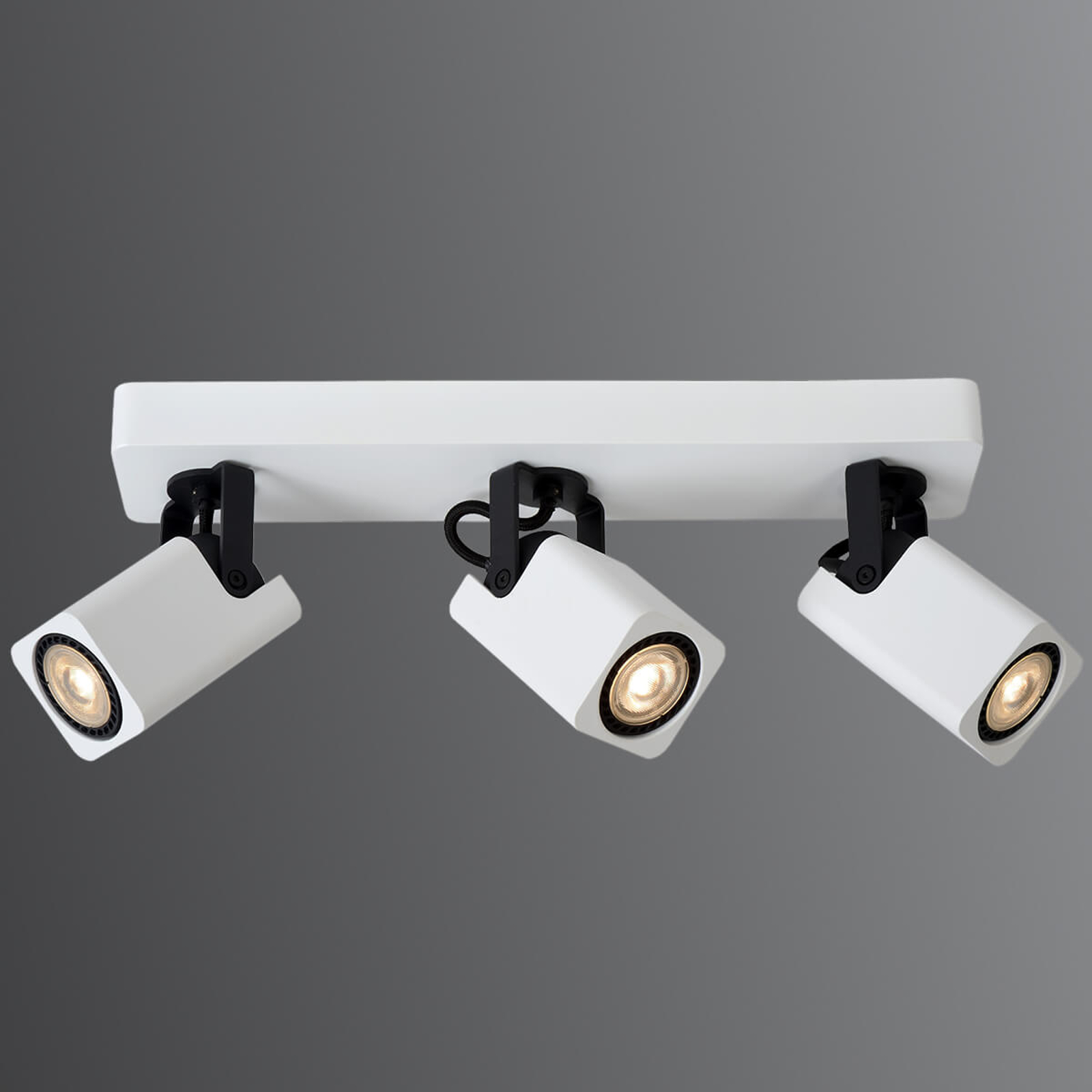 Valkoinen LED-kattokohdevalo Roax, 3-lamppuinen
