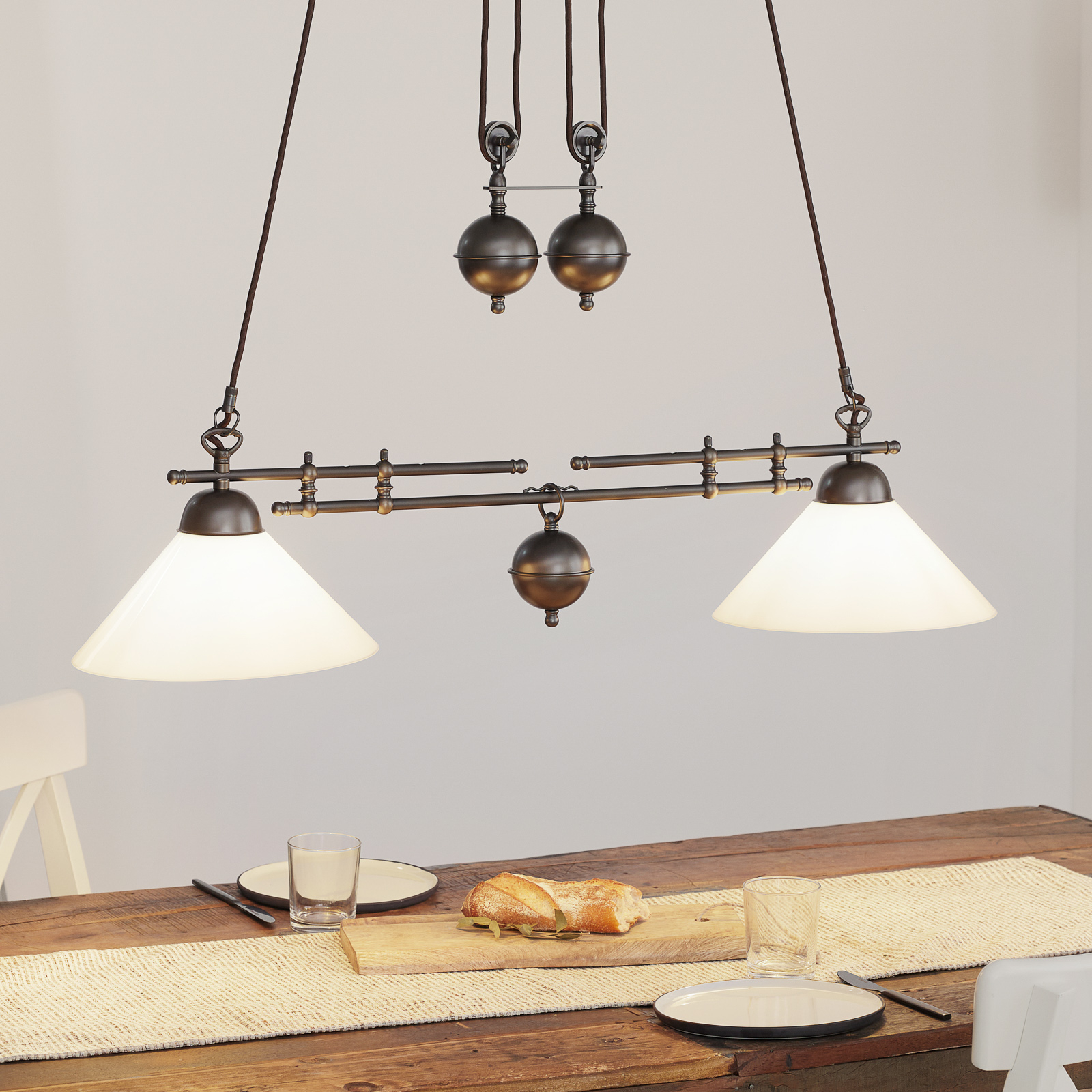 Menzel Anno 1900 muunneltava riippuvalaisin 2-lamp