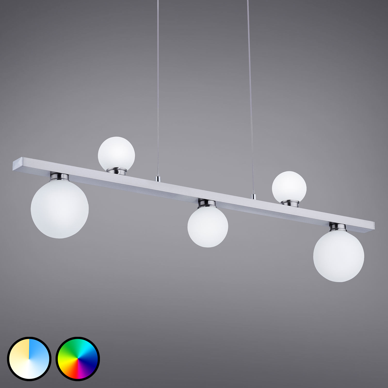 Trio WiZ Dicapo -LED-tankoriippuvalo, 5-lamppuinen