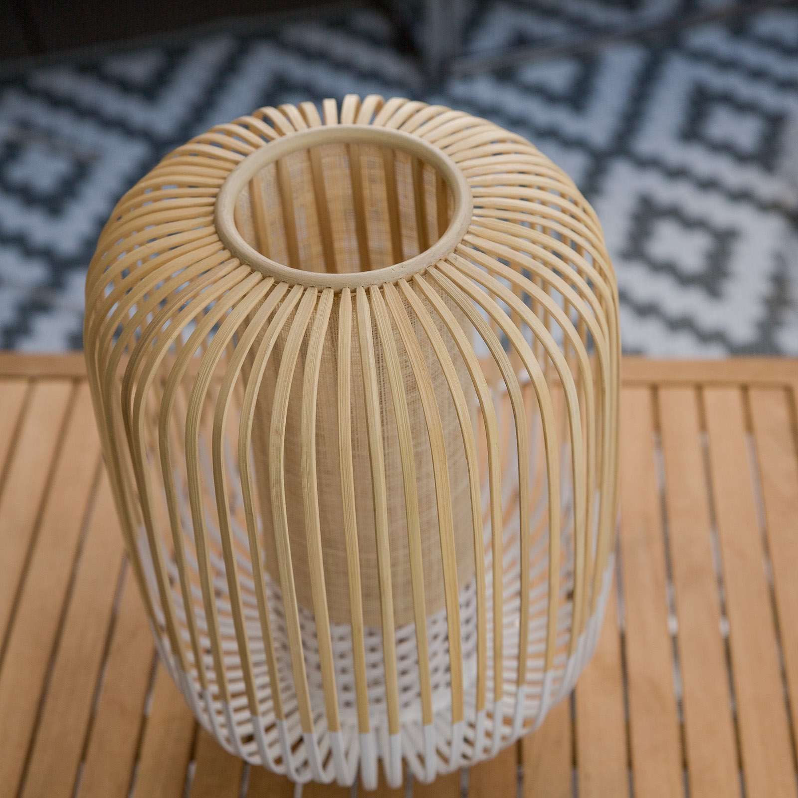 Forestier Bamboo Light M -pöytävalo valkoinen