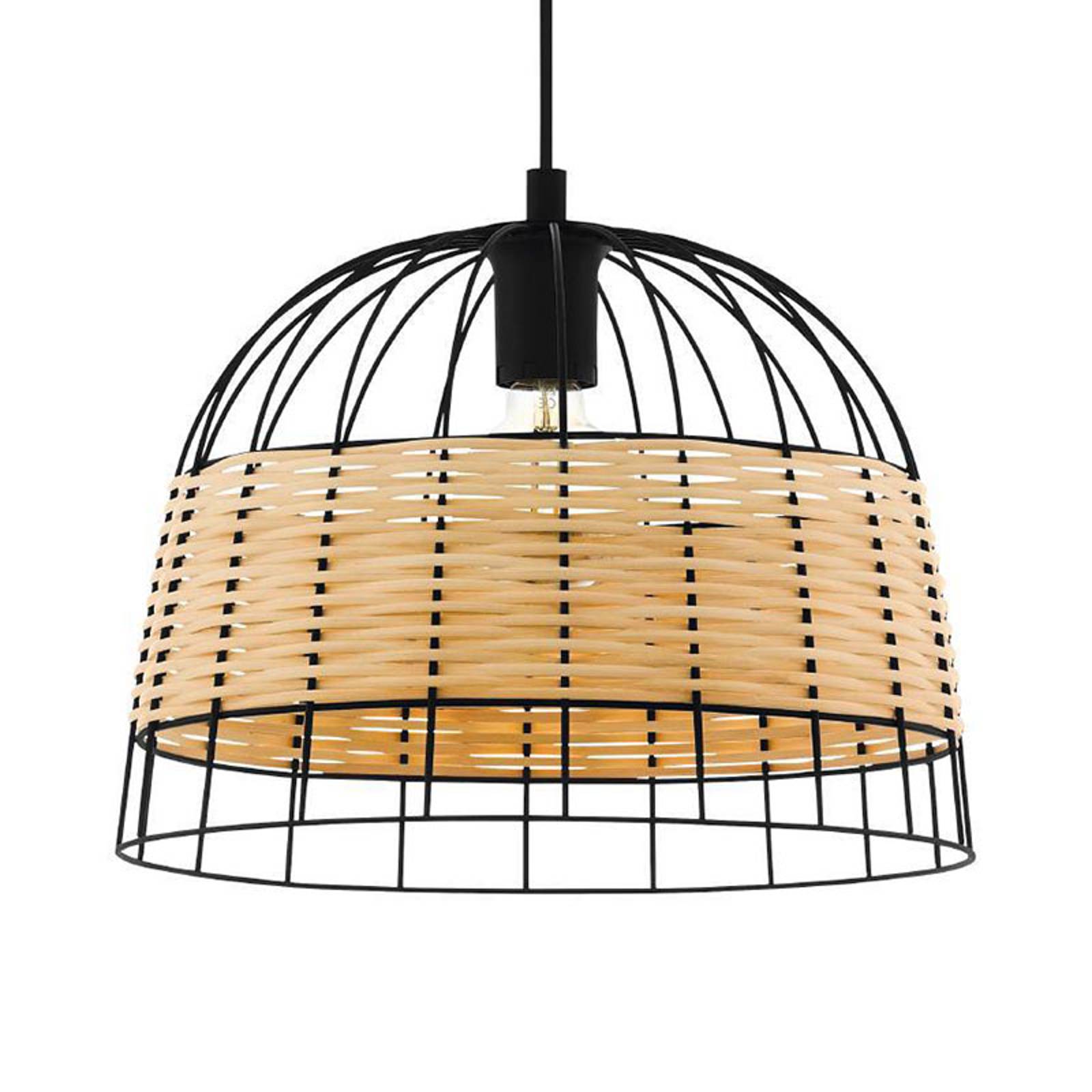Riippuvalaisin Anwick, teräs/rottinki, Ø 37 cm