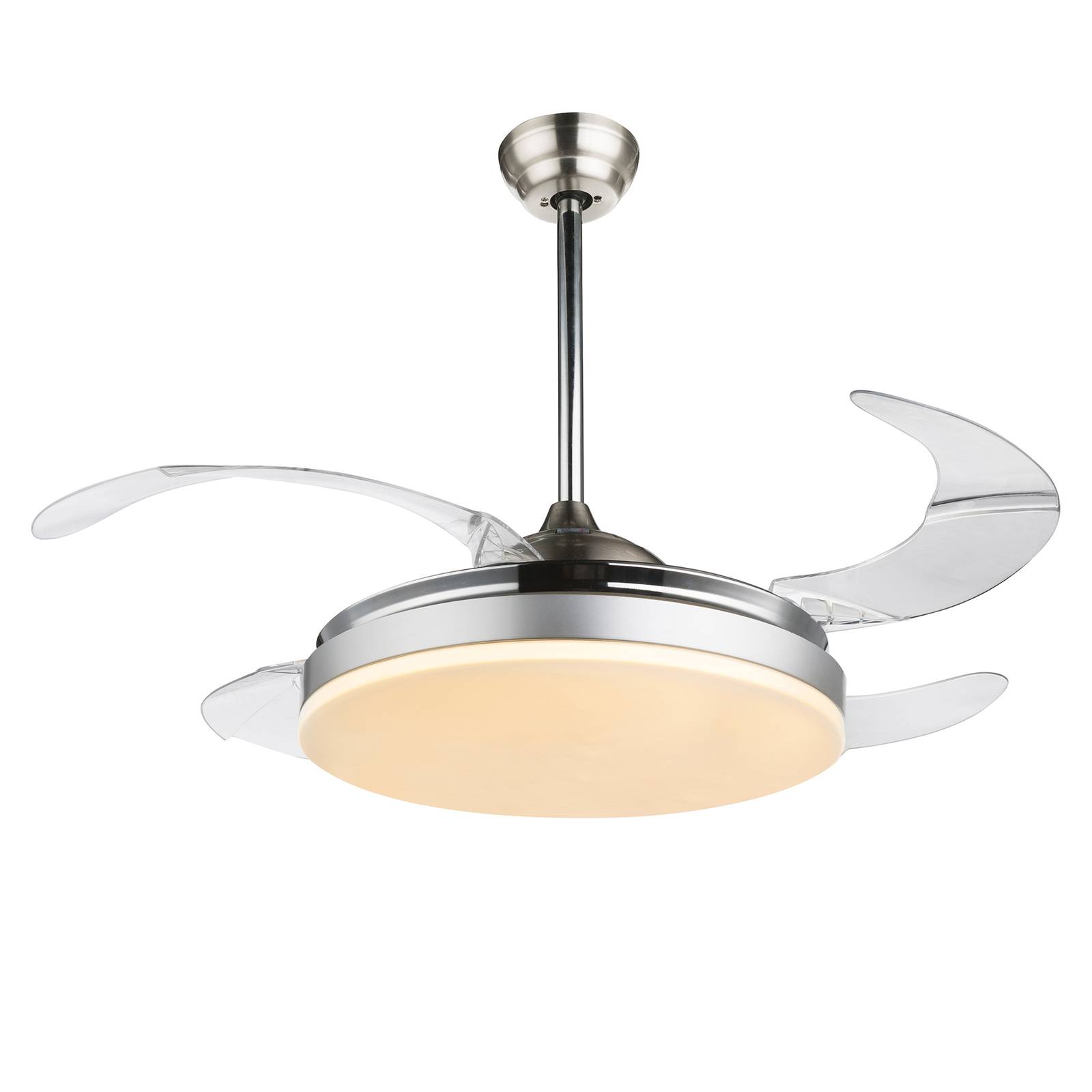 LED-kattotuuletin Cabrera, CCT, mattanikkeli
