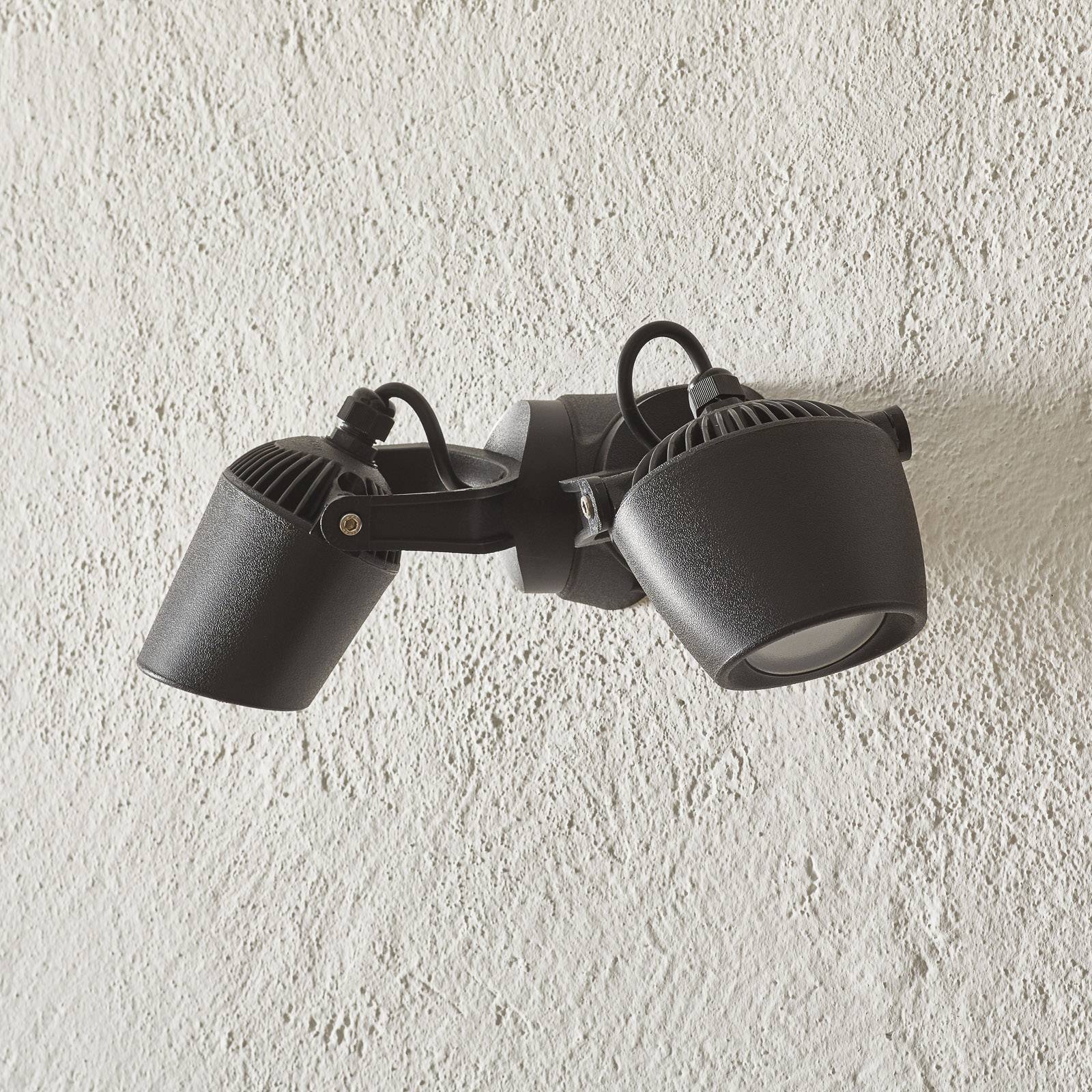 Minitommy-EL-spotti, 2-lamp., CCT musta/frosted