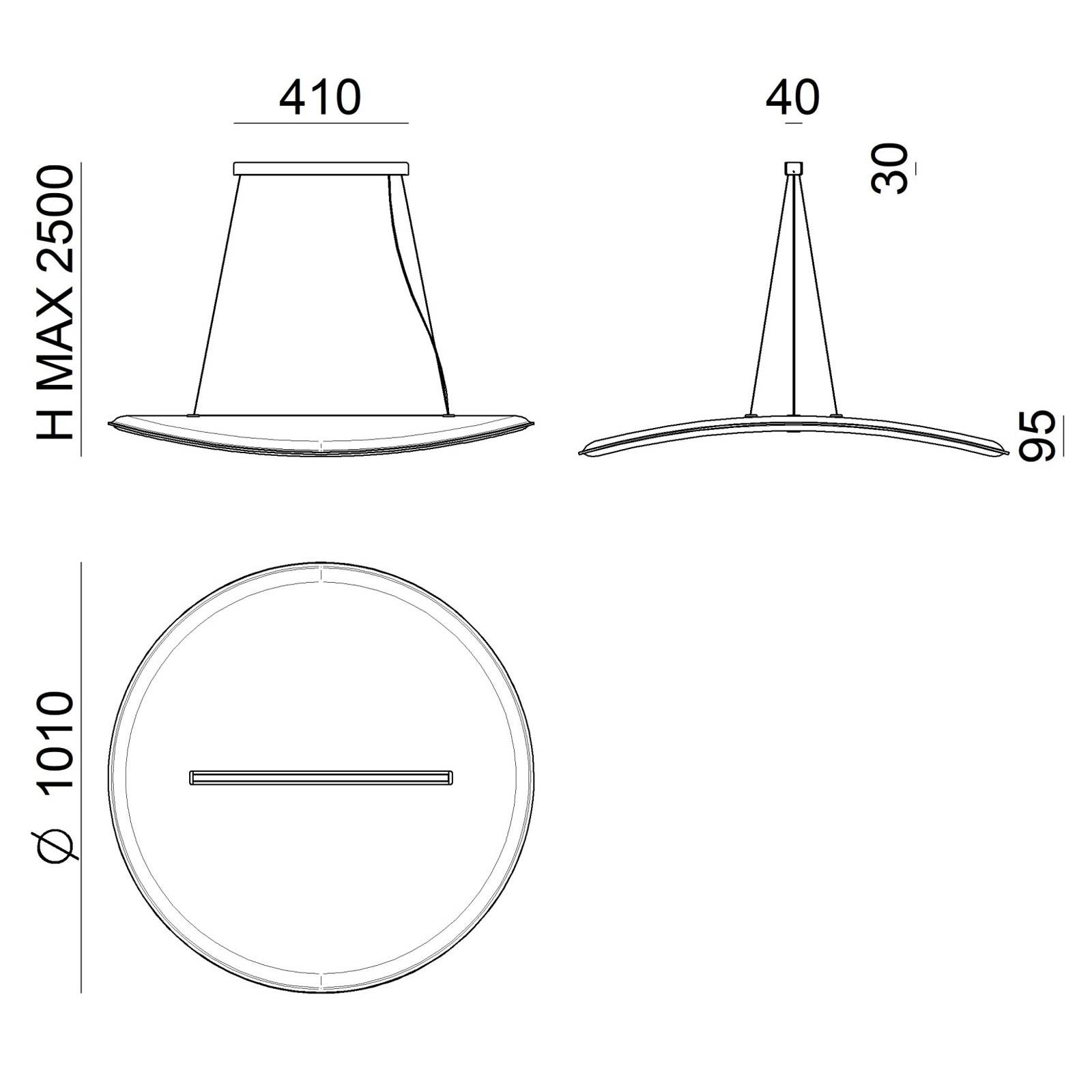 LED-riippuvalaisin Derby darklight harmaa