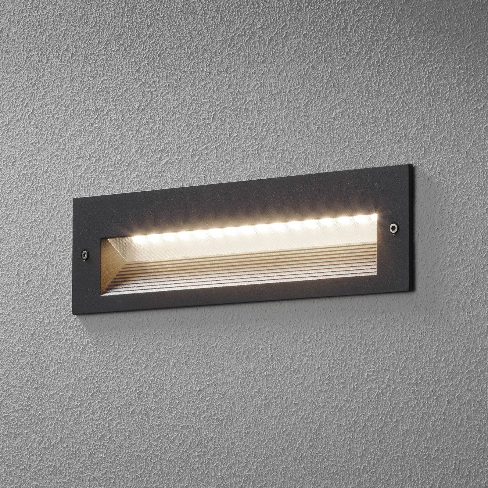 BEGA 33054 LED-seinäuppovalo 3000K grafiitti 26 cm
