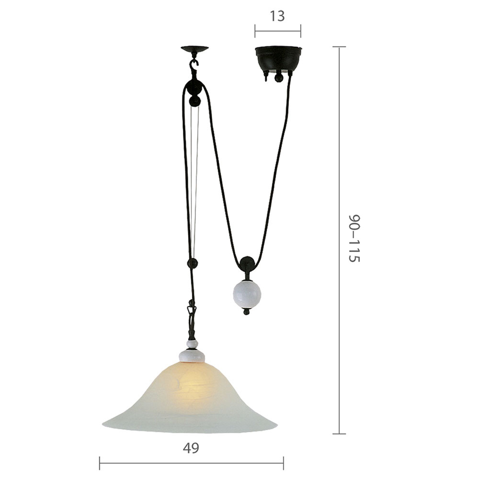 Menzel Provence La Maison -riippuvalaisin, Ø 49 cm
