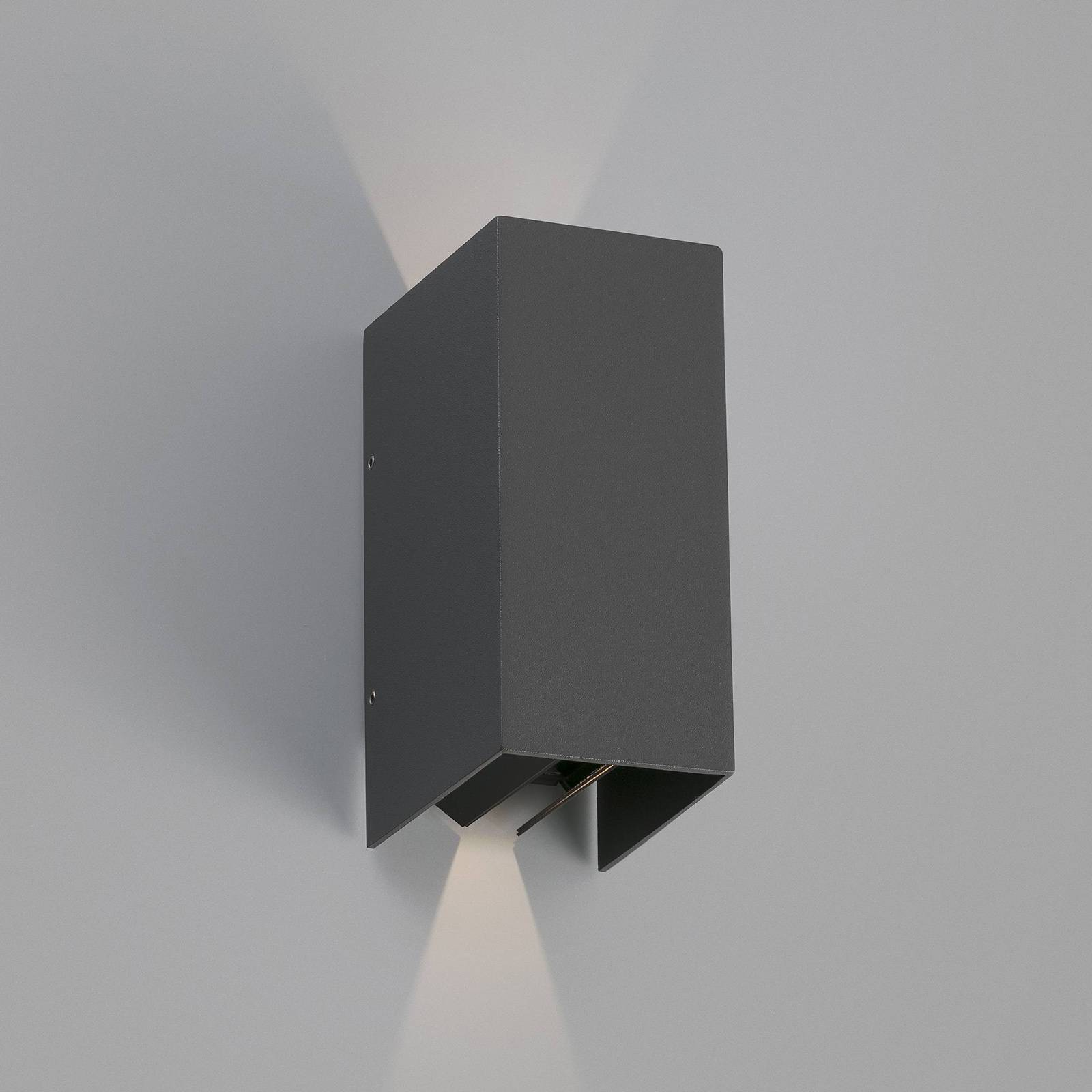 LED-ulkoseinälamppu Blind, tummanharmaa
